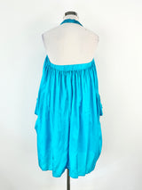 Kirrily Johnston Aqua Silk Dress - AU12