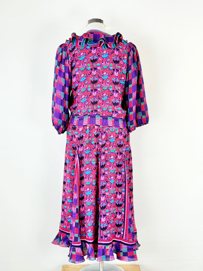 Diane Freis Fuchsia Maxi Dress - AU12/14