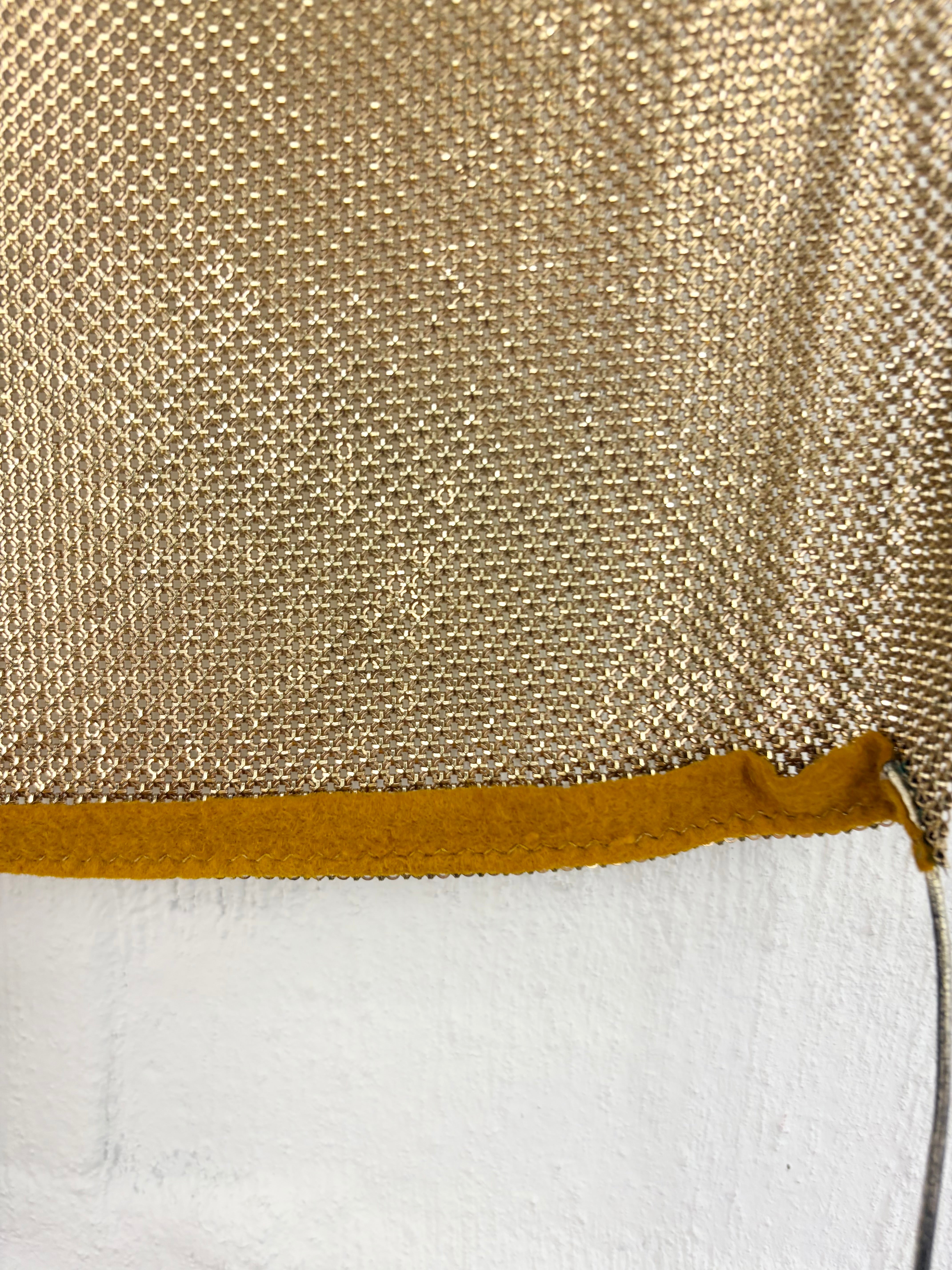 Vintage Gold Metal Mesh Backless Halter Neck Top - AU8