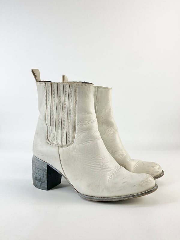 Vintage Jeffrey Campbell White Ankle Boots - EU40