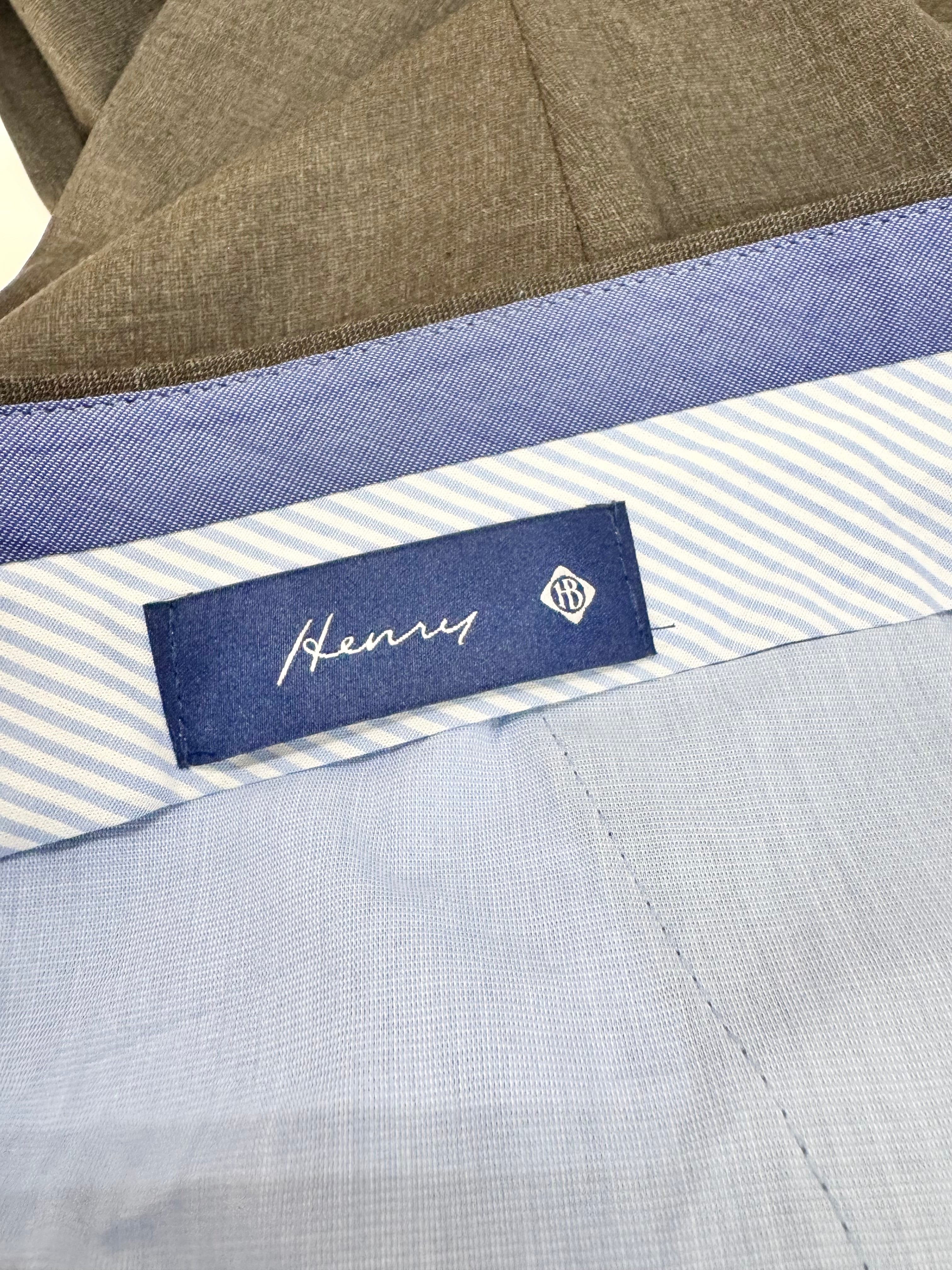 Henry Bucks Grey Super 130s Wool 2 Piece Suit NWT - 60/52