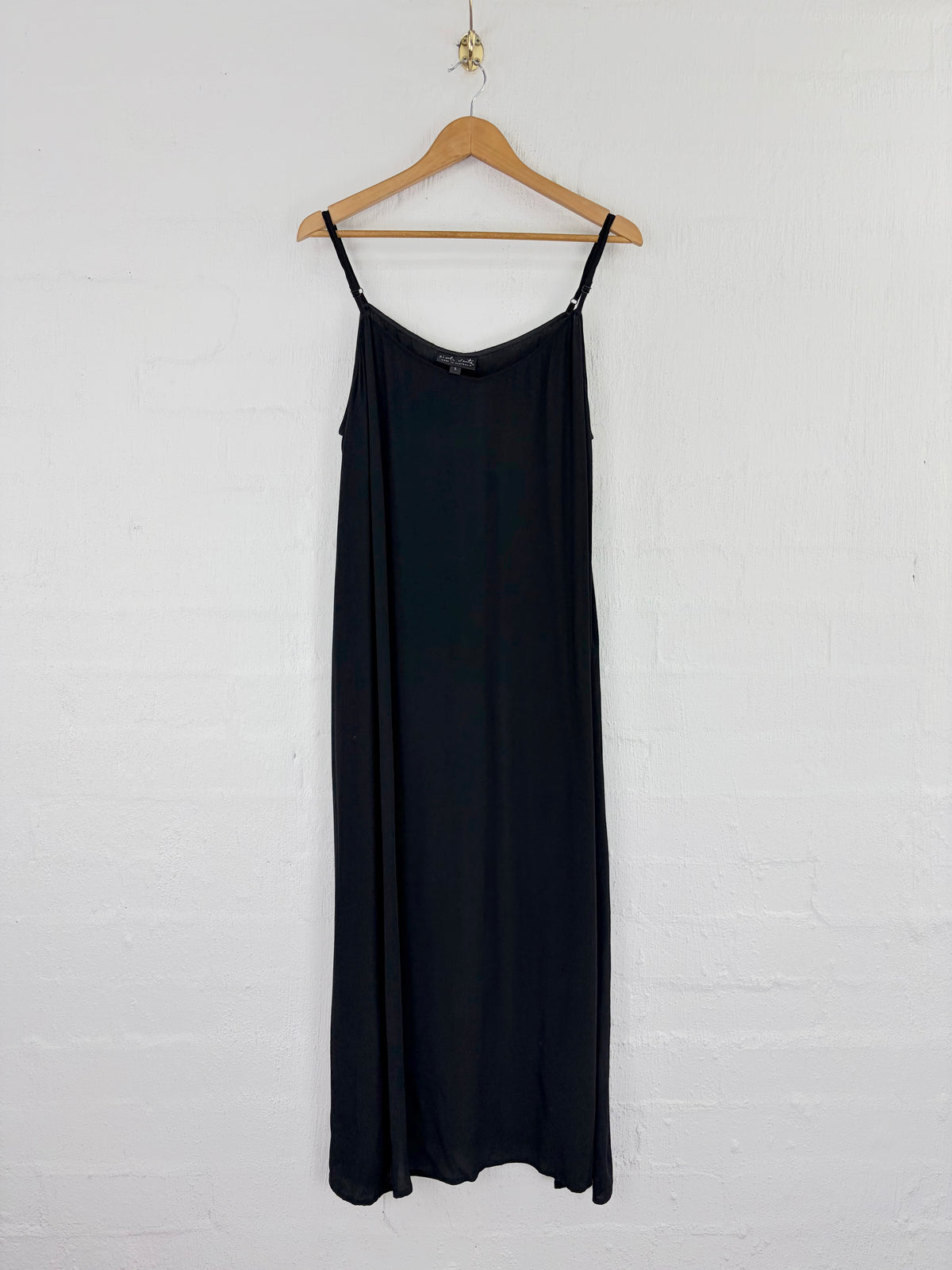 Nicola Waite Black Slip Style Dress - AU14/16