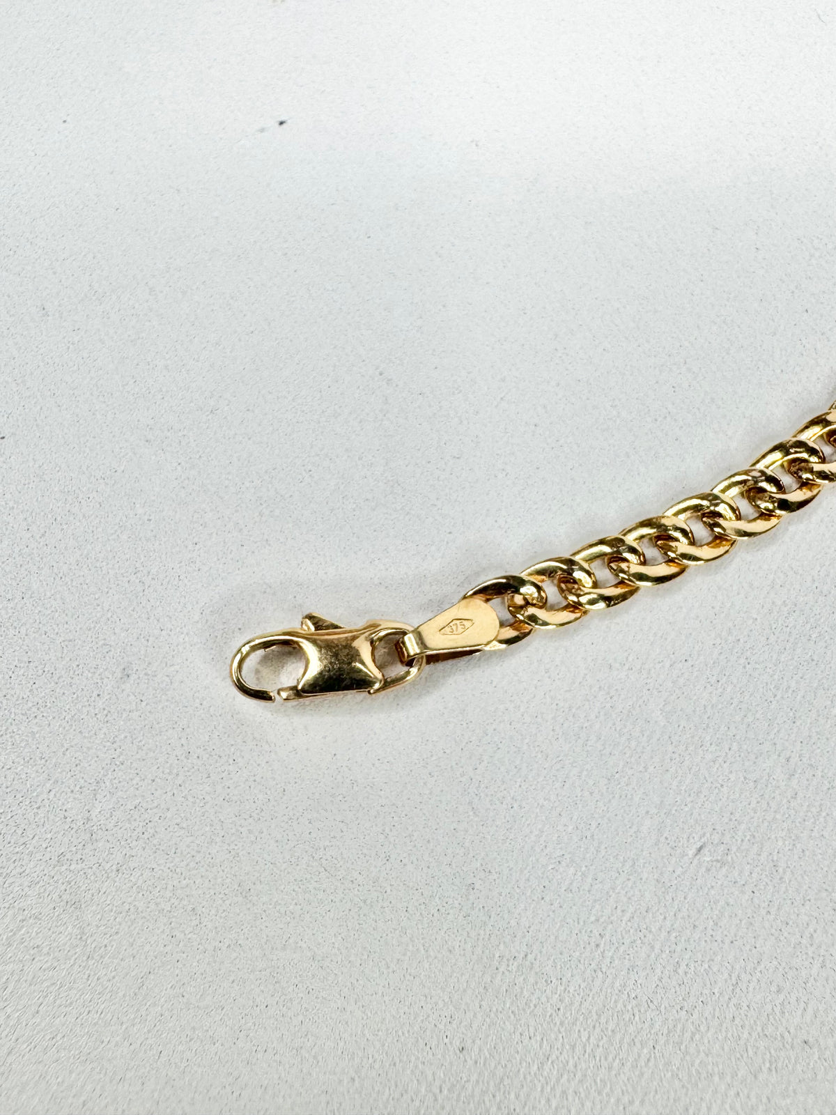 9ct Gold Flat Curb Chain Bracelet