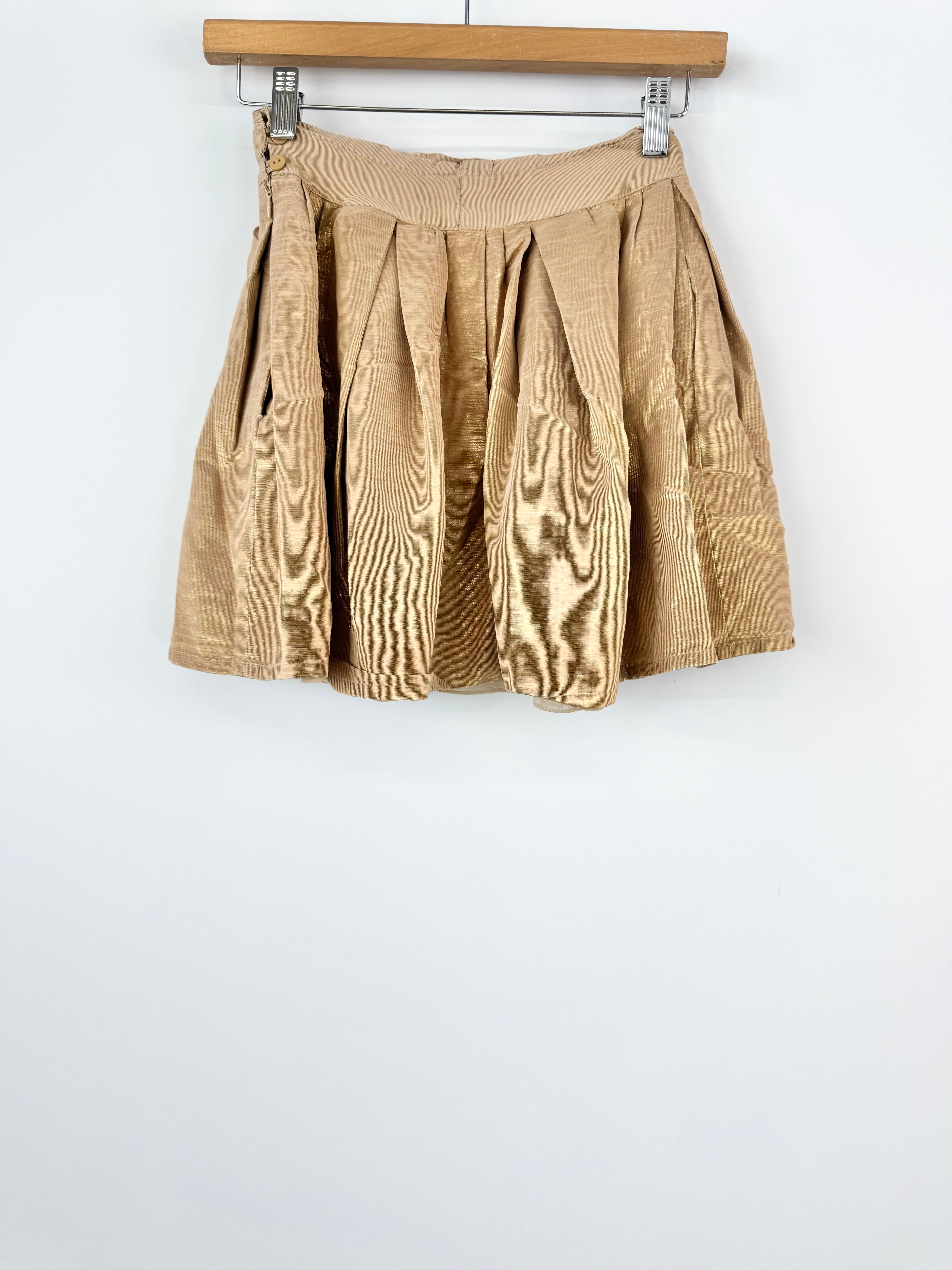 Scanlan Theodore Gold Lurex Mini Skirt - AU8