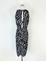 Camilla & Marc Blue Abstract Pattern 'Vivaldi' Halter Neck Dress - AU6