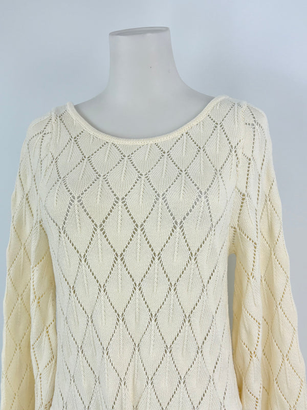 Kivari Ivory 'Claudia' Scoop Back Knit Dress - AU10