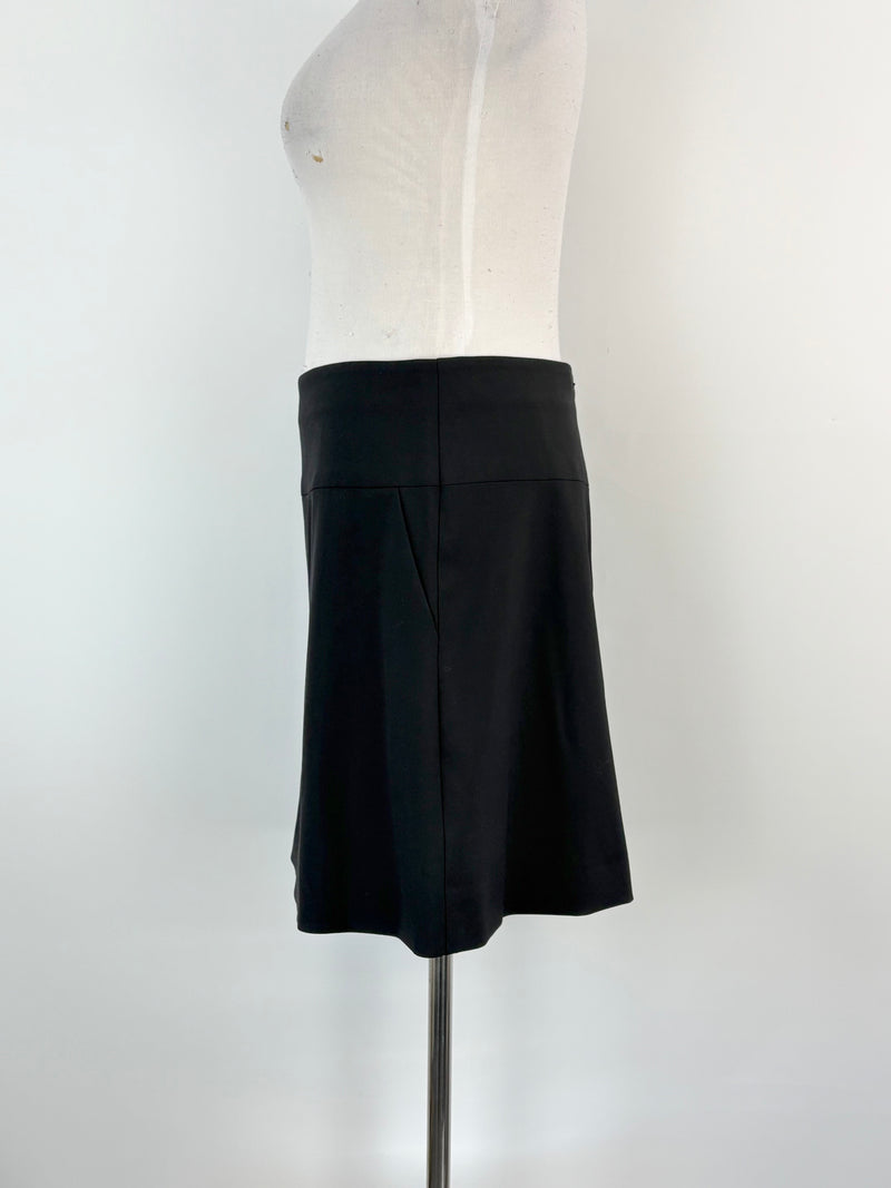 Coach Black Wool-Blend Midi Skirt - AU12