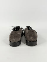 Pal Zileri Umber Suede Oxford-Tip Derby Shoes - EU43