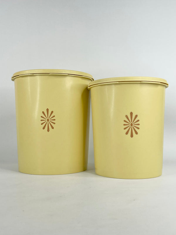 Tupperware Blonde Canister Duo