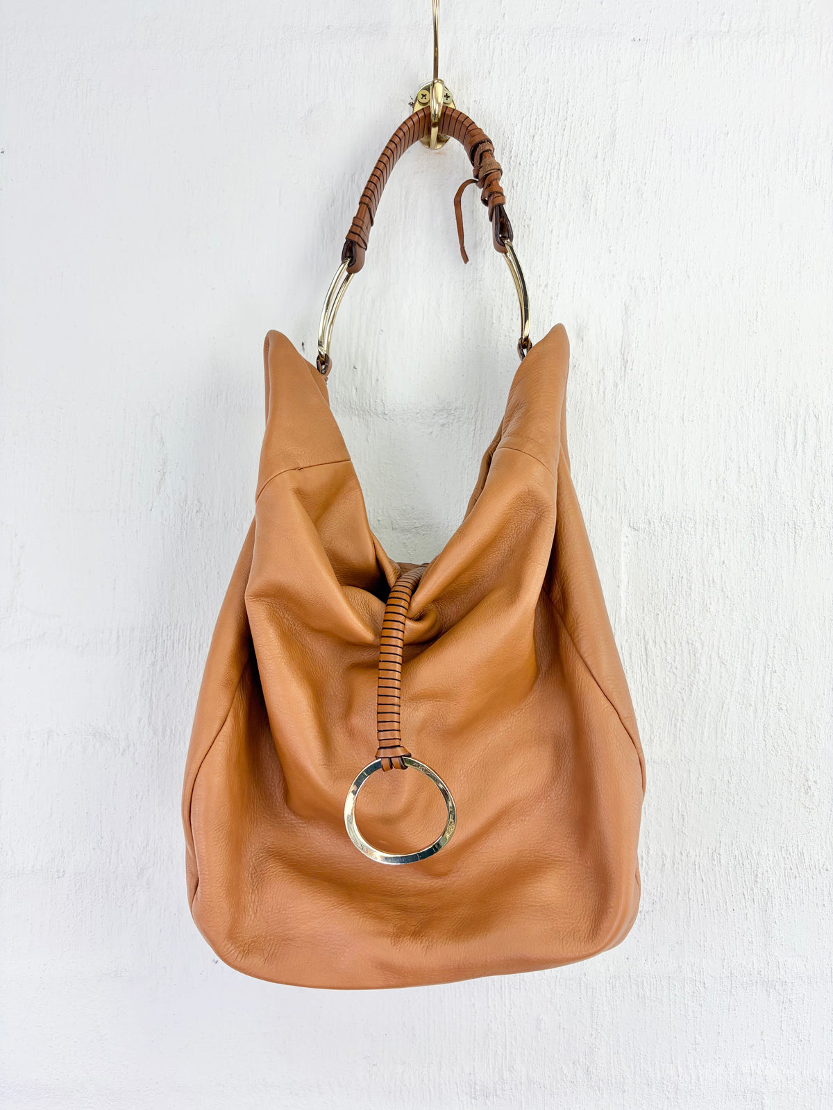 Halston Heritage Slouchy Tan Shoulder Bag
