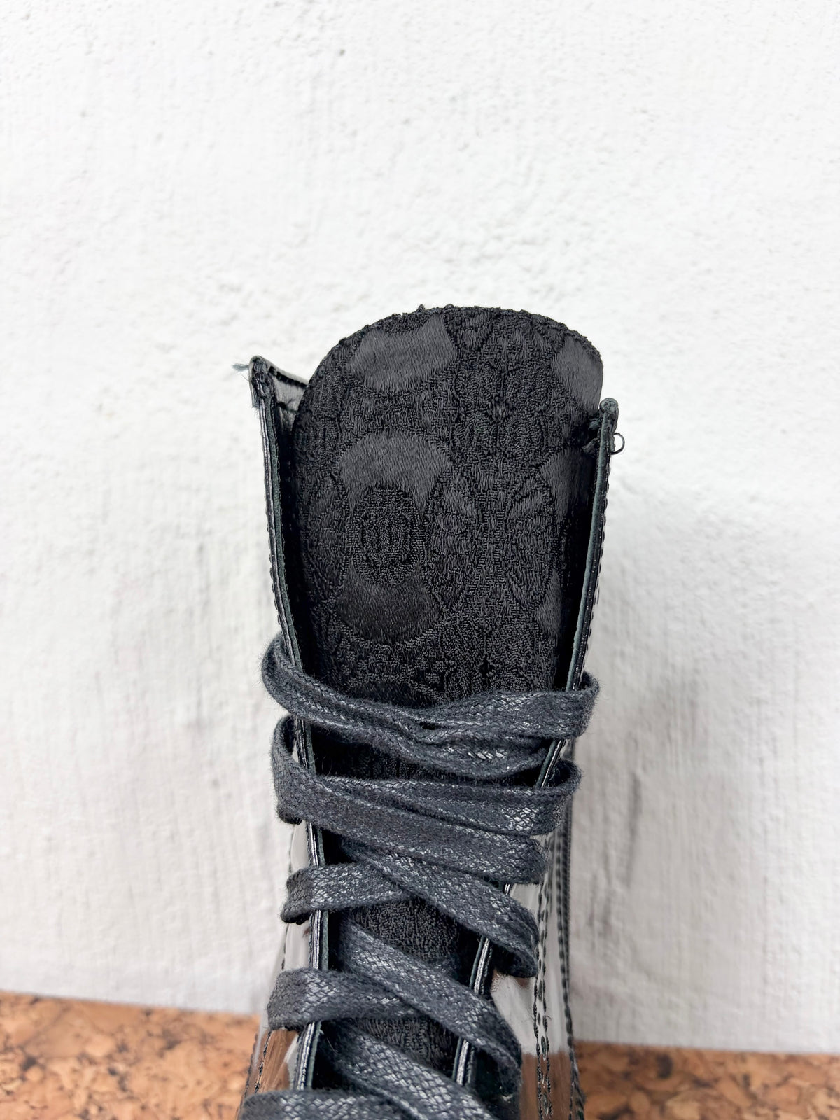 Maliparmi Black Leather & Fabric ‘Precious’ Jacquard Boots - EU41