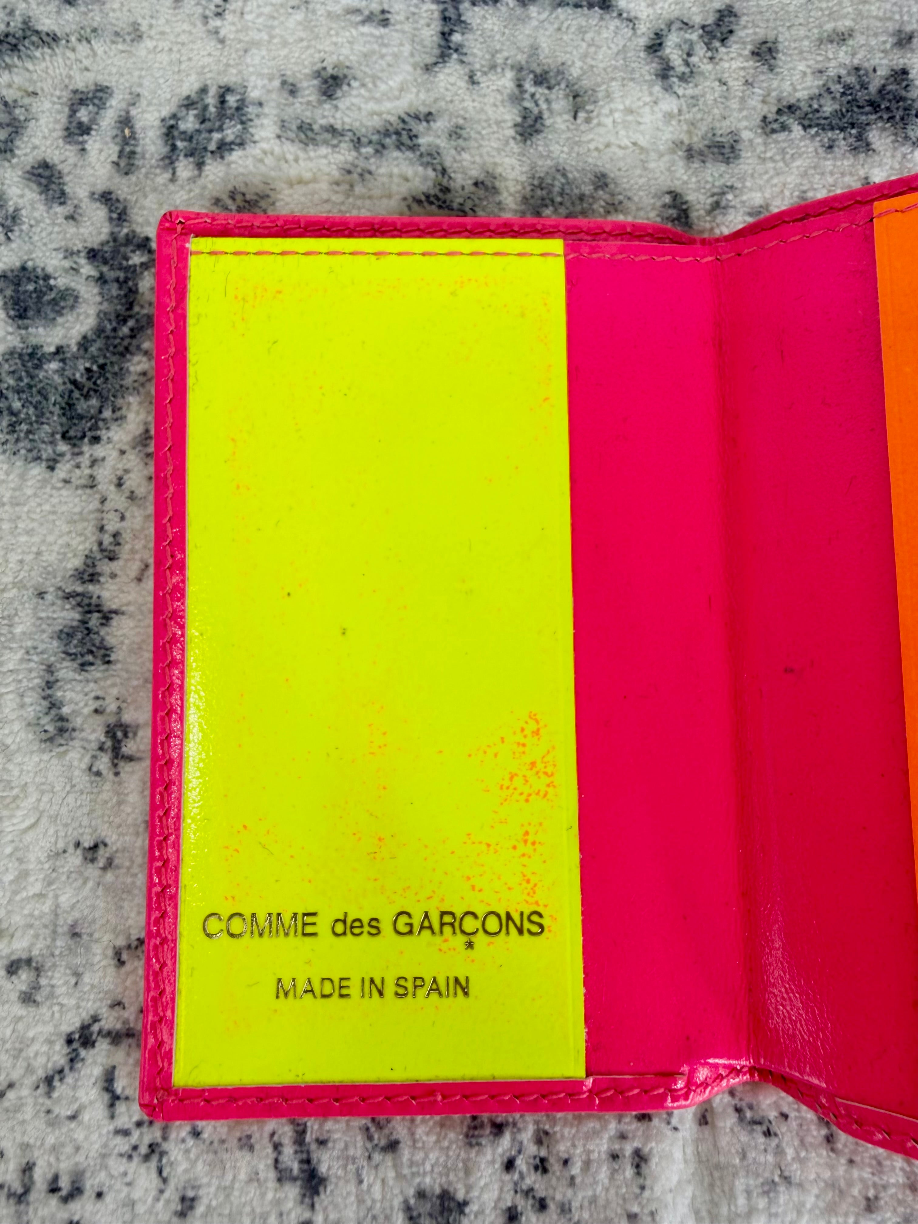 Comme des Garçons Super Fluo Neon Pink Folded Wallet
