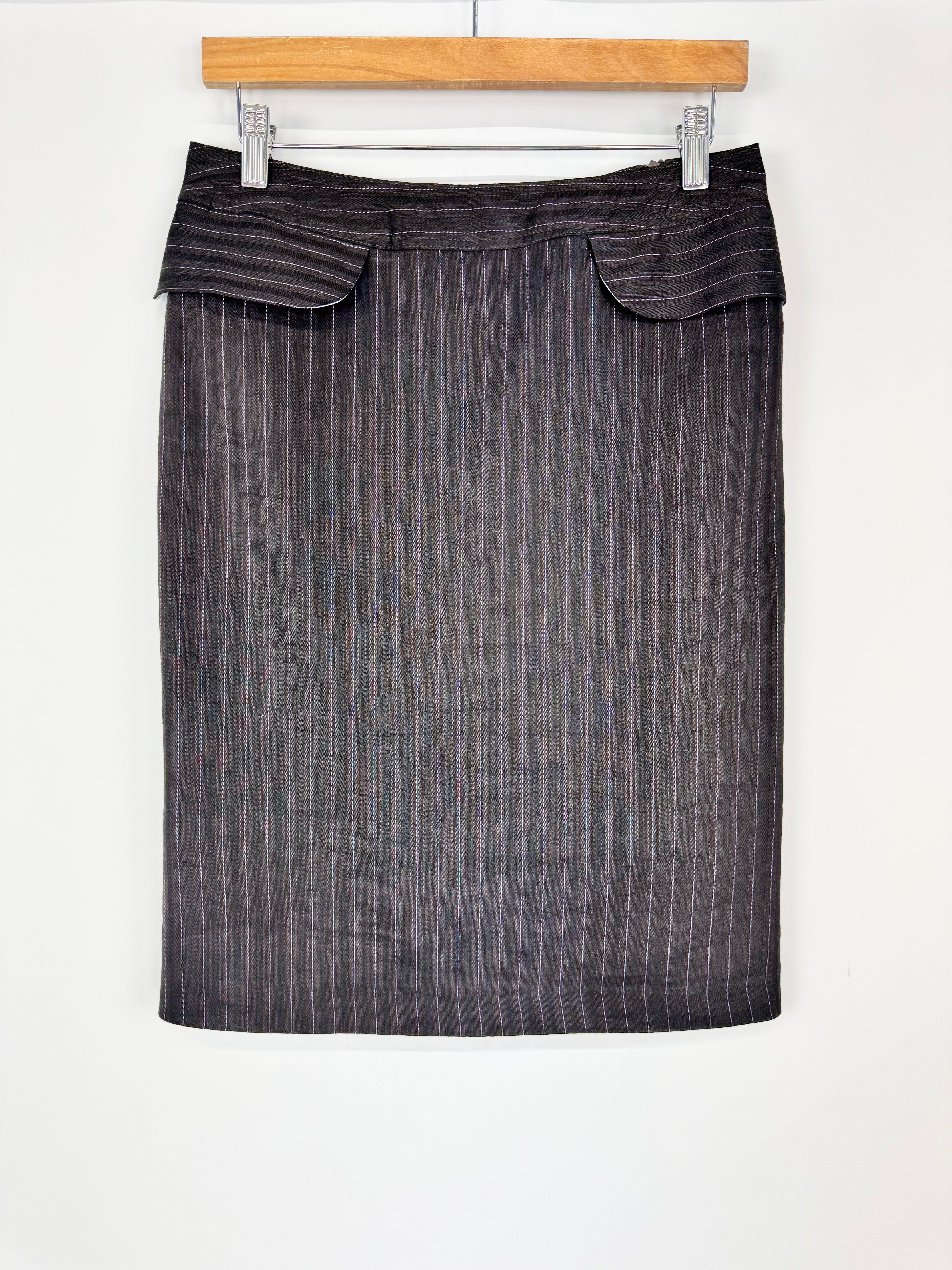 Ferre Black & Blue Pinstriped 3 Piece Suit - AU10