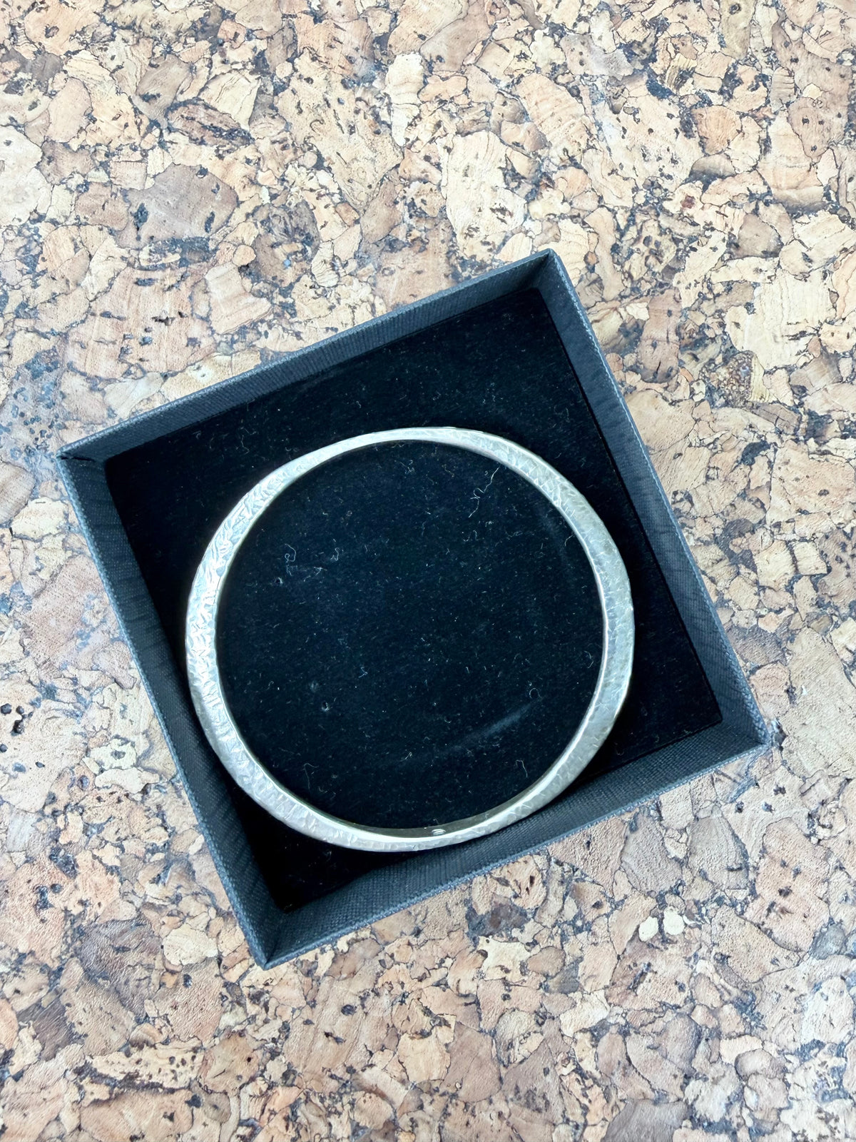Vintage Hammered Silver Bangle