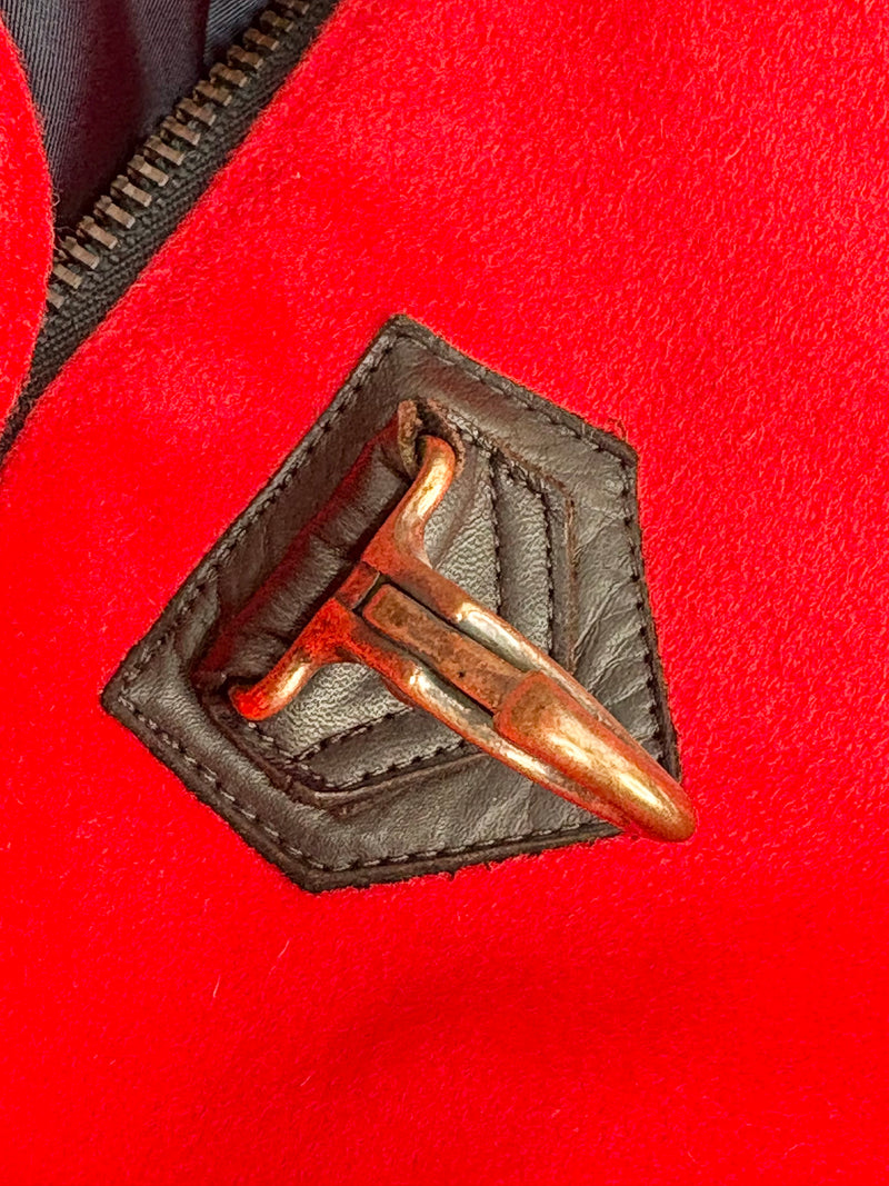 Rag & Bone Scarlet Red Wool Cropped Coat - AU8