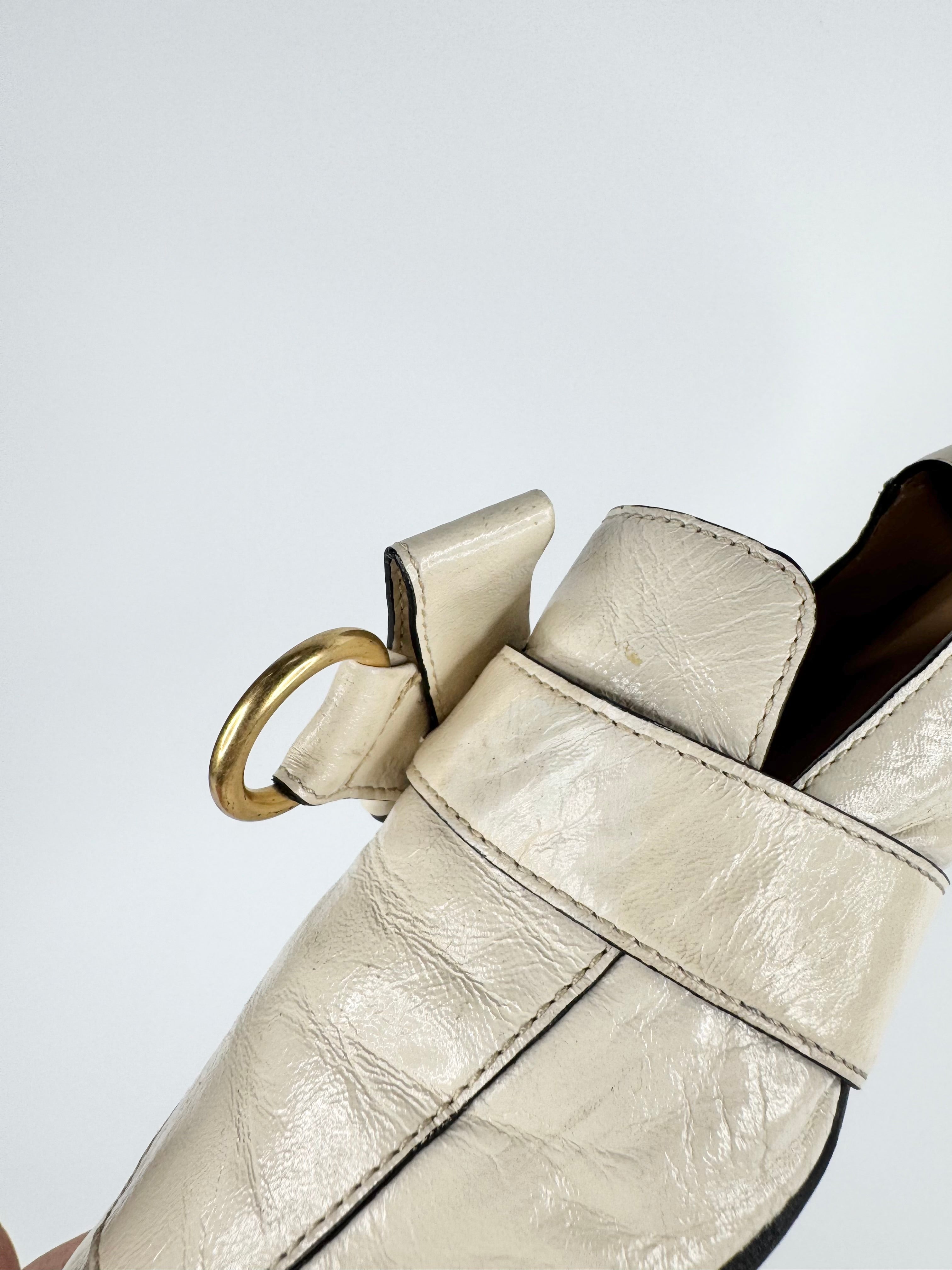 Chloe 'Quicy' Collapsable Heel Leather Bow Loafer - EU39