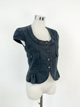 Burberry Midnight Blue Denim Vest - AU8
