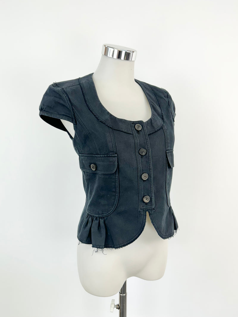 Burberry Midnight Blue Denim Vest - AU8