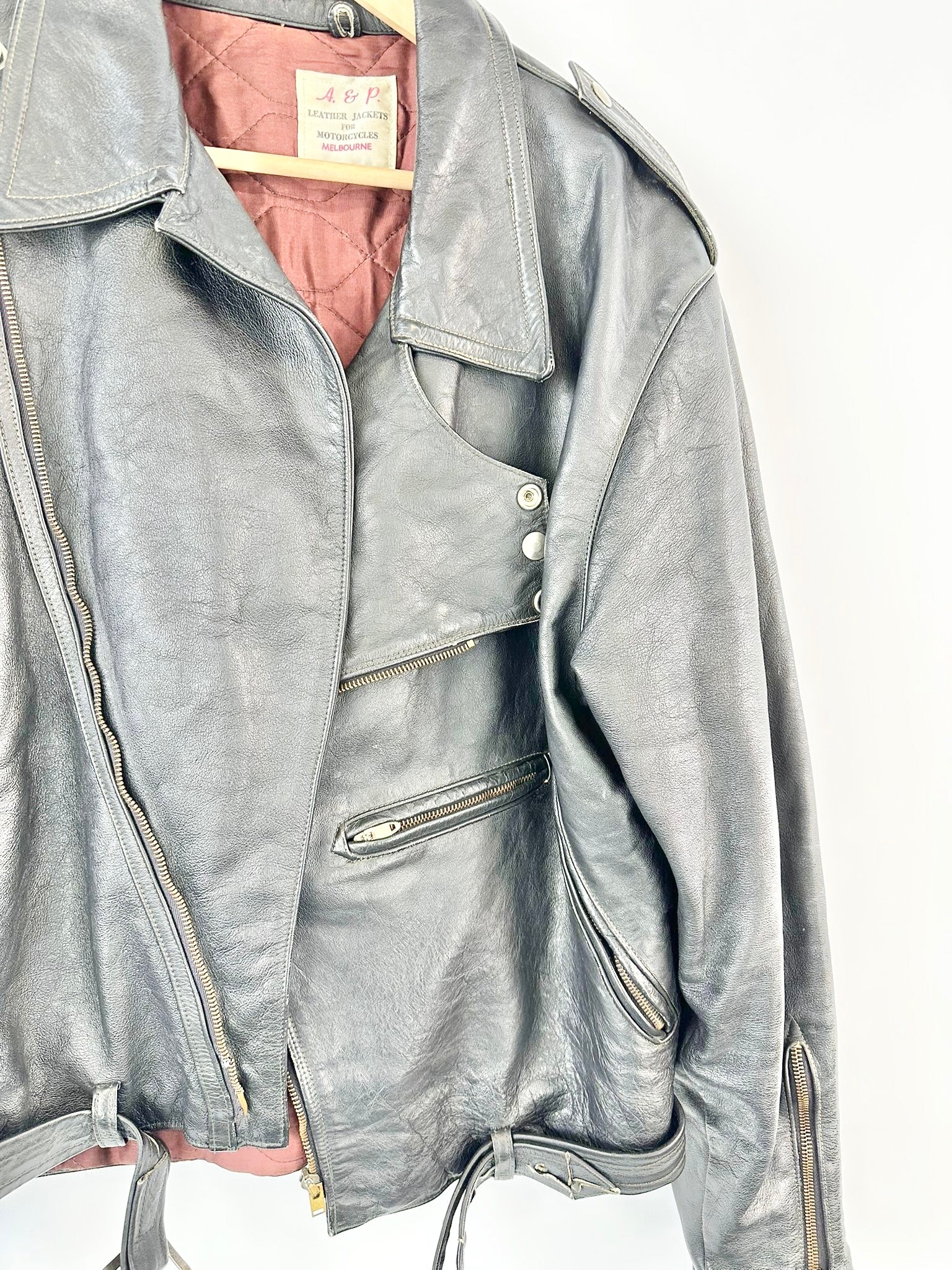 MFW Black Biker Jacket - L