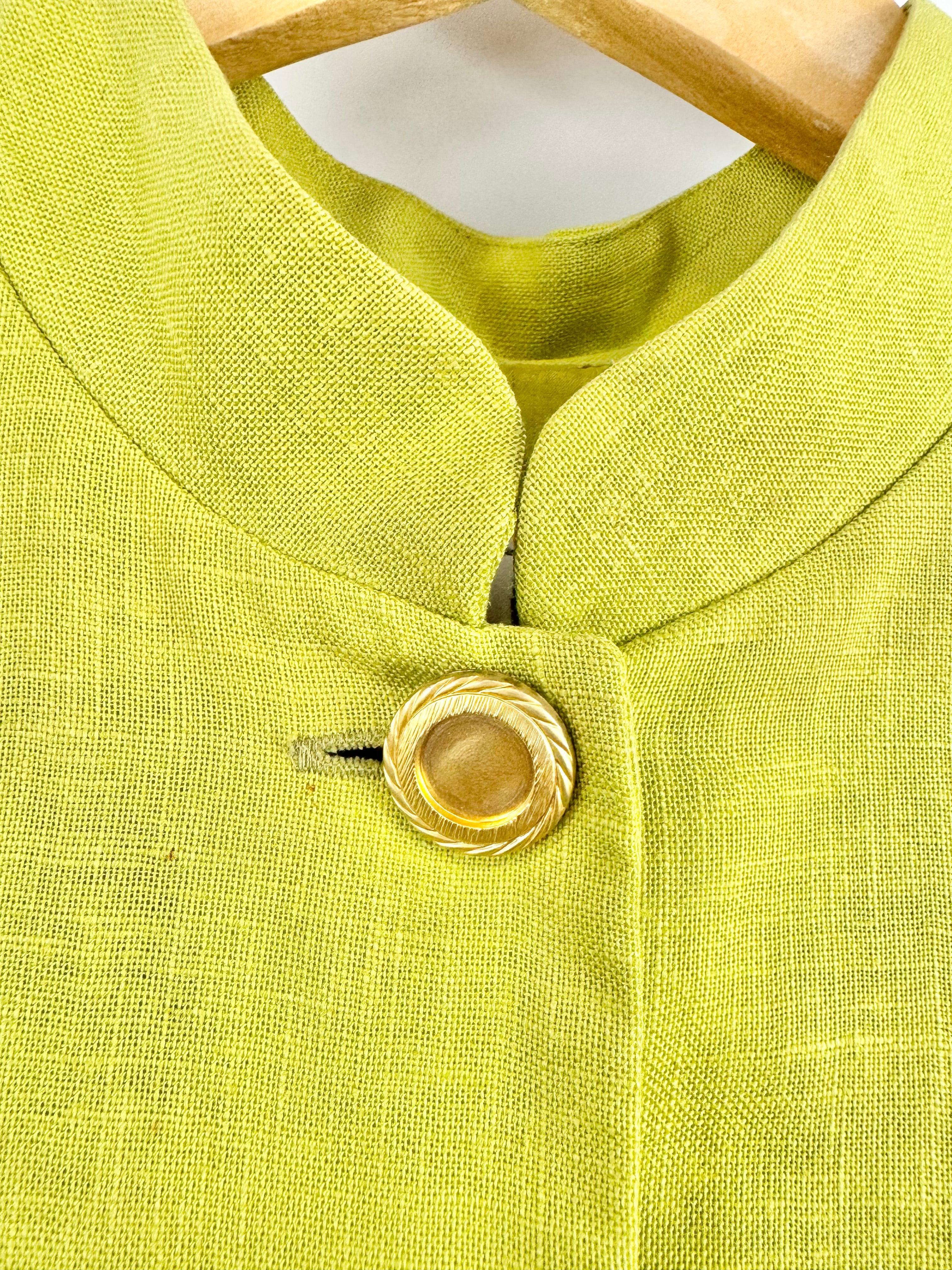 Anthea Crawford Lime Green Sleeveless Midi Dress - AU16