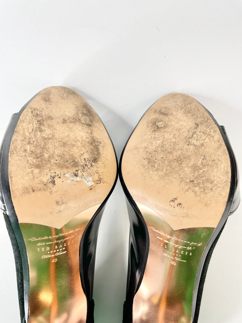 Ted Baker London 'Cinderella' Black Suede Stilettos - EU40