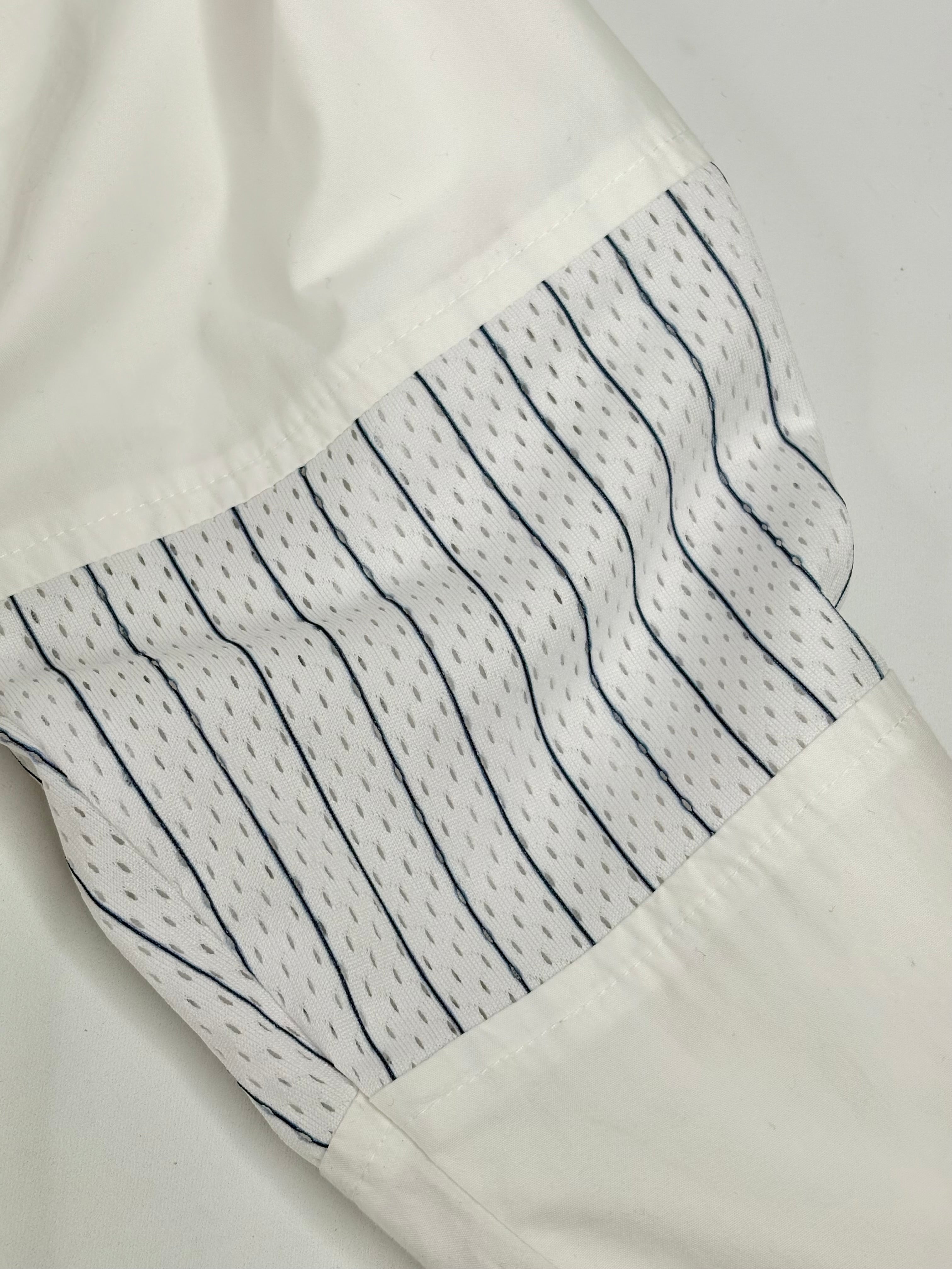 Bristol Studio Crisp Cotton White-Mesh Panel Shirt - M