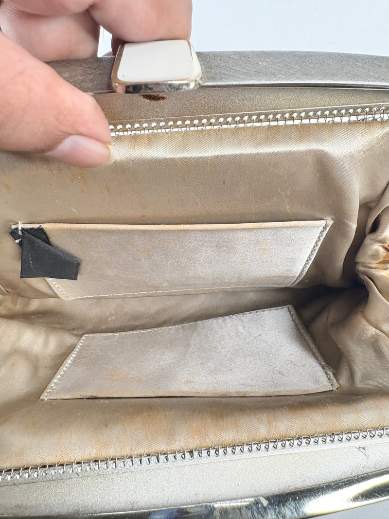 Vintage Glomesh Pearl-White Evening Bag
