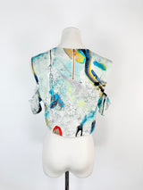 Lisa Ho Blue Marbled Crop Top - AU10
