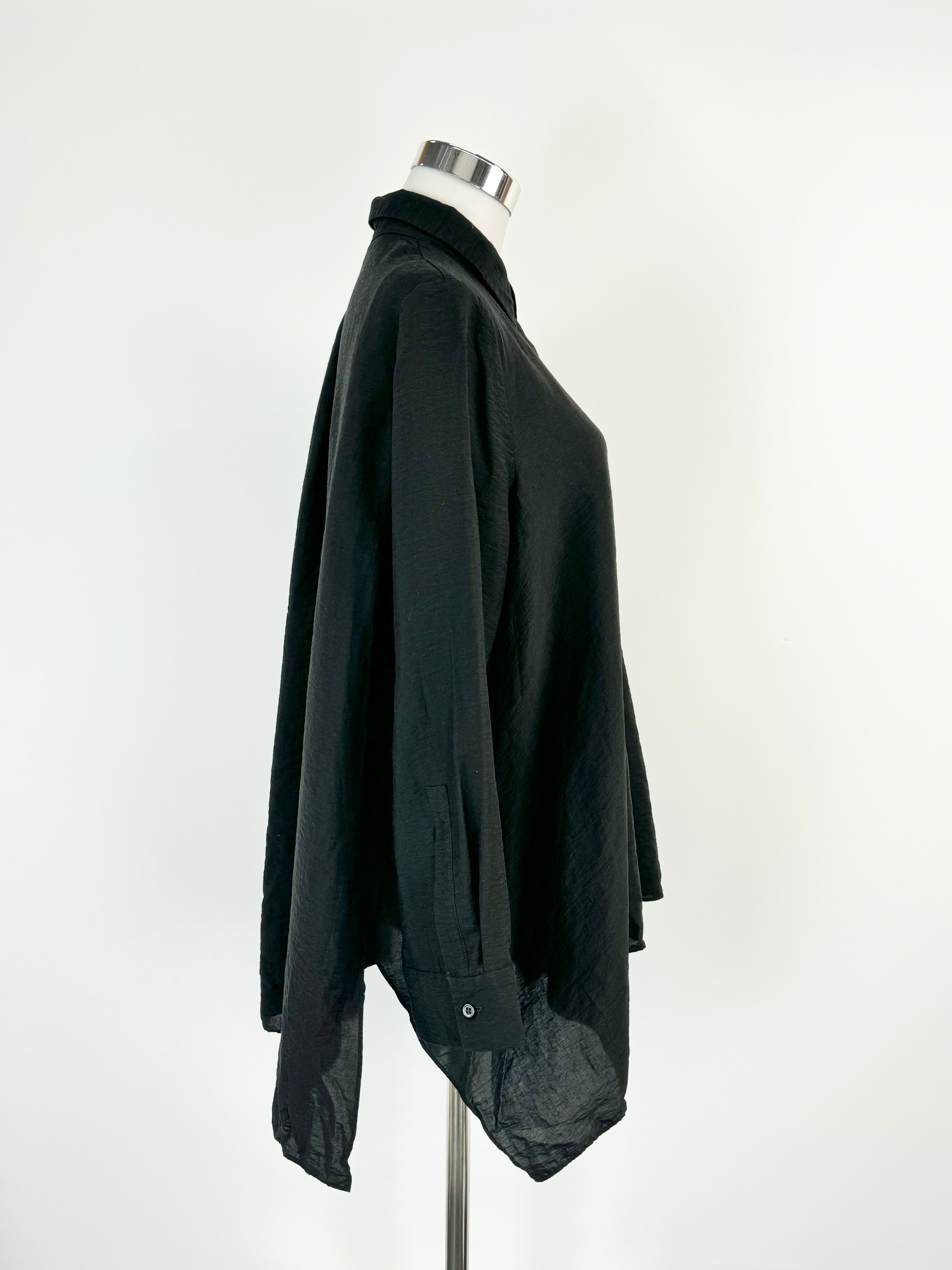 Black Cos Drape Blouse - AU8/10