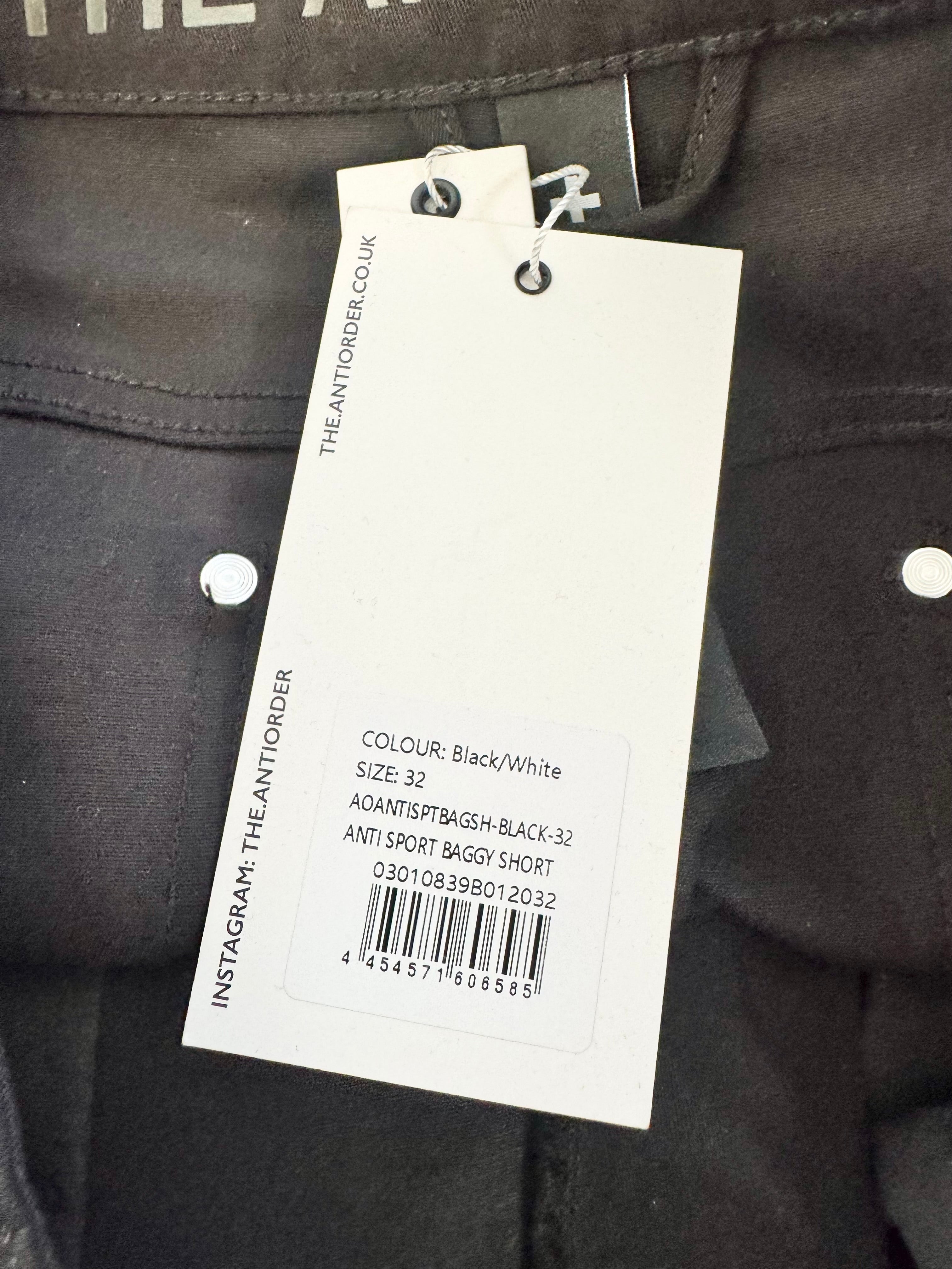 Anti-Order 'Anti Sport Baggy Shorts' NWT - 32