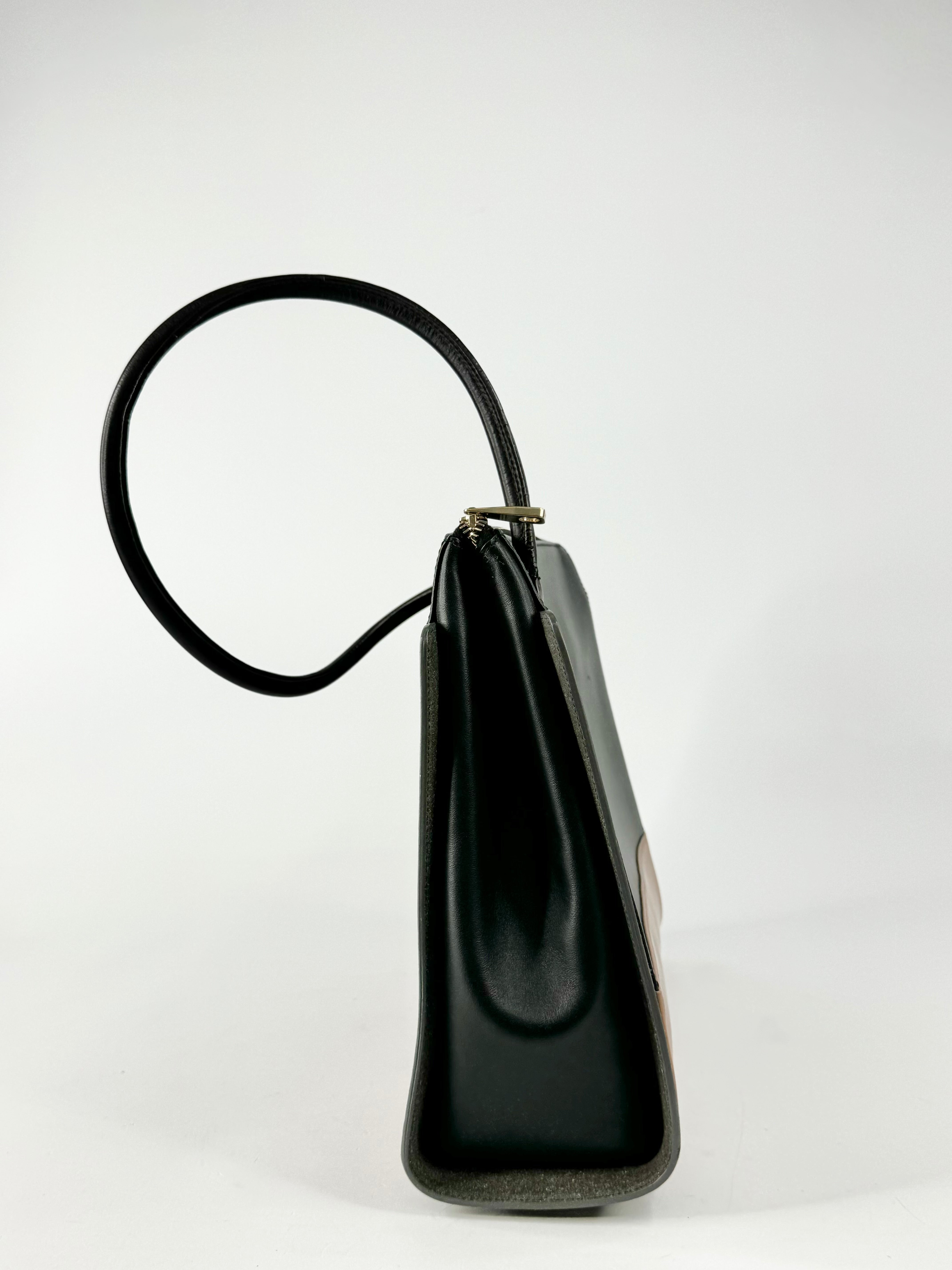 Bally Black Grey & Tan Tricolour Tote Bag
