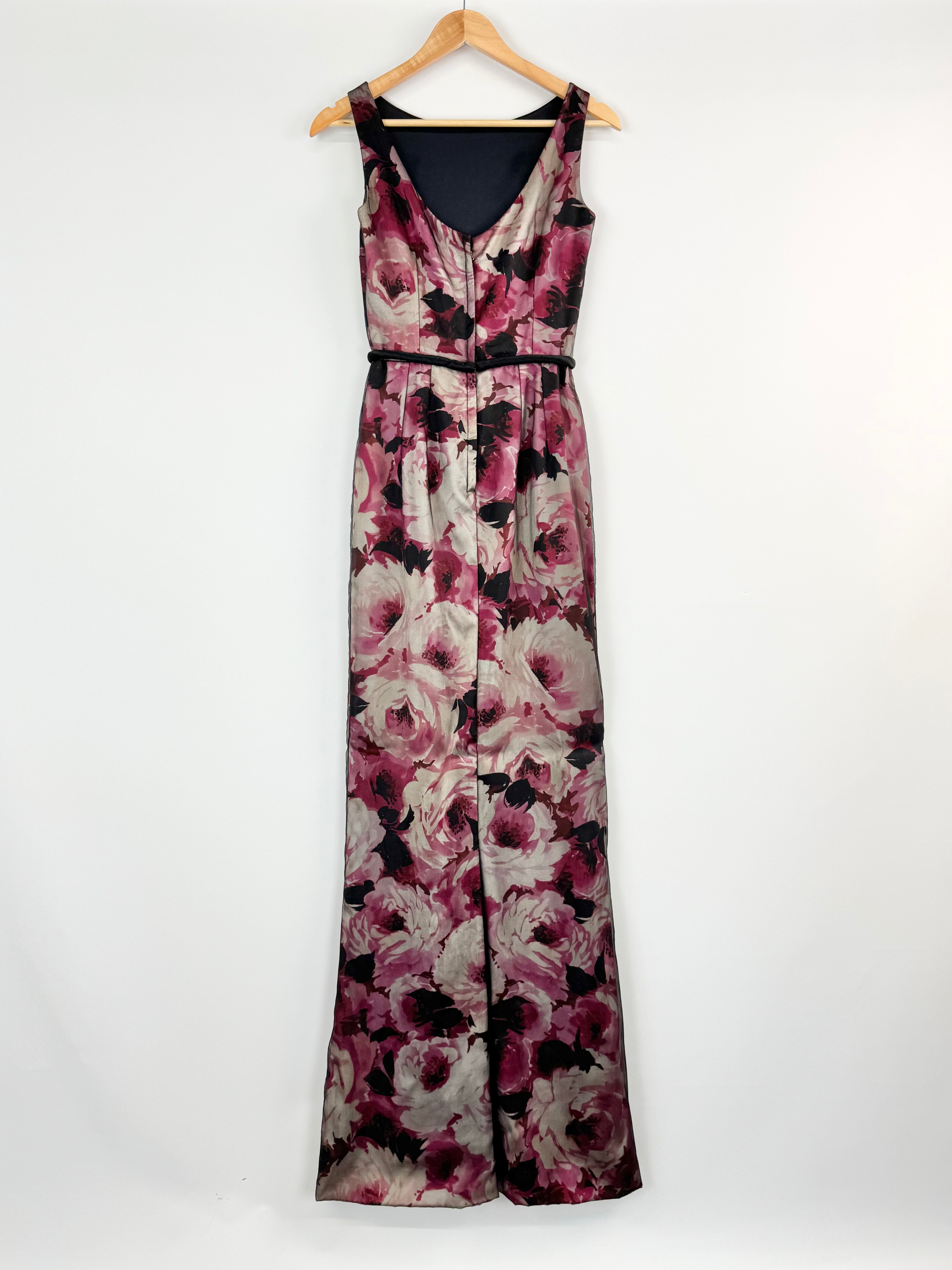 Dolce & Gabbana Rose Patterned Sheer Layer Maxi Dress - AU10