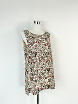 Adam Lippes Brocade Floral Sleeveless Silk Blouse - AU10