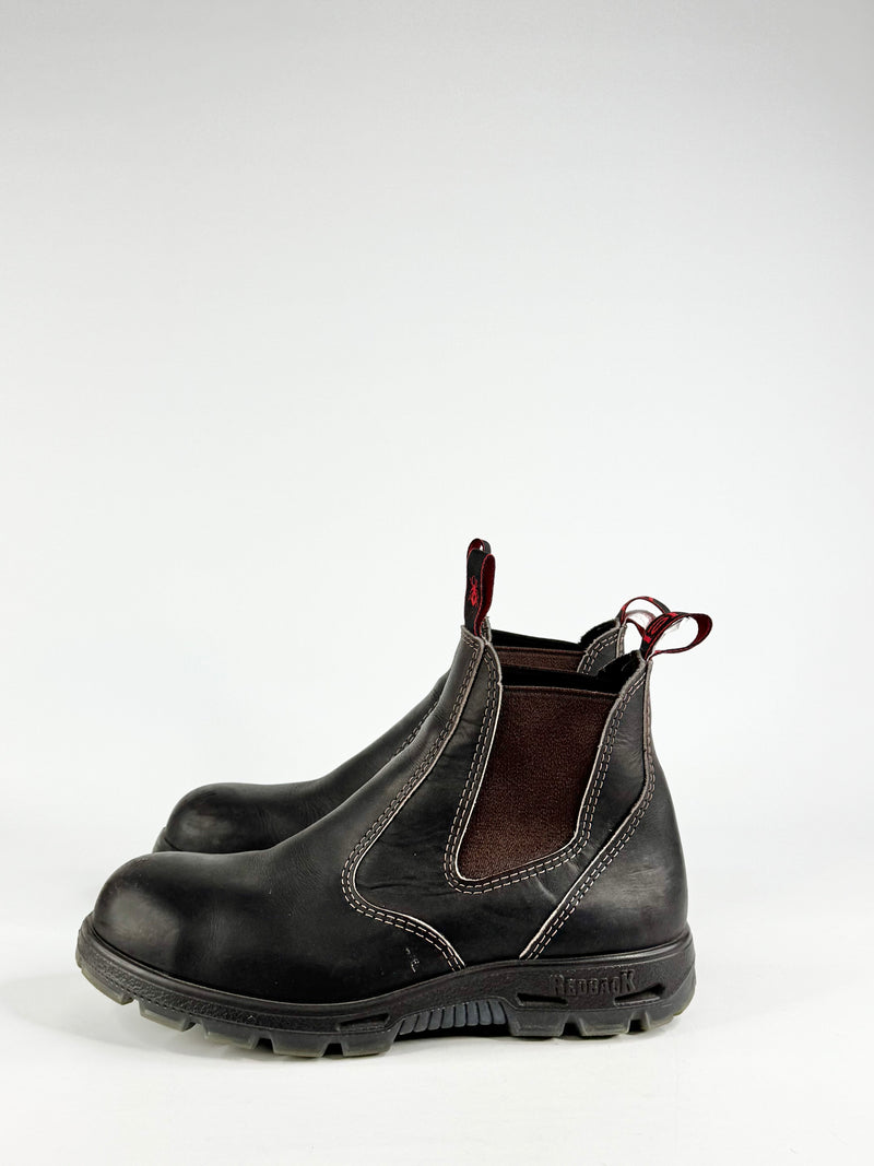 Redback Brown Steel Capped Boots - 10