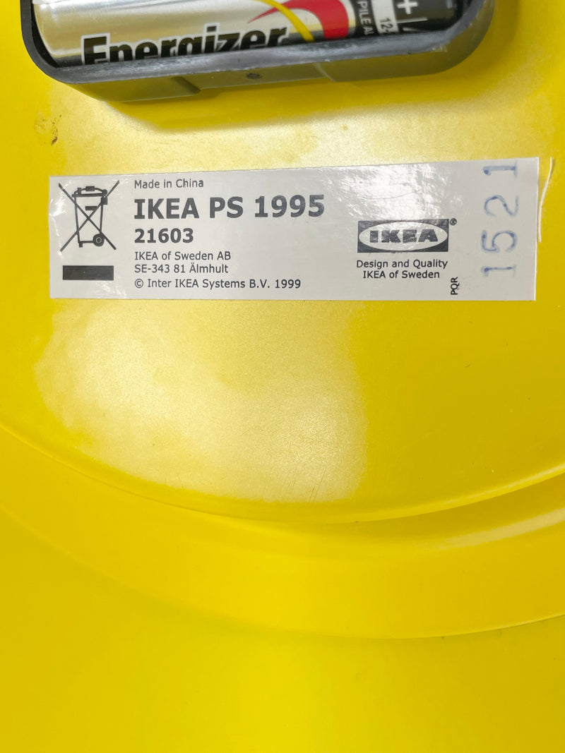 Vintage IKEA PS 1995 Yellow Keyhole Cabinet Clock