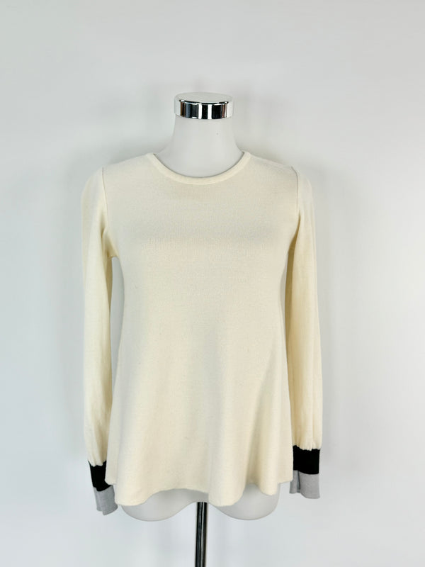 Cable Melbourne Cream Merino Wool Jumper - AU6/8