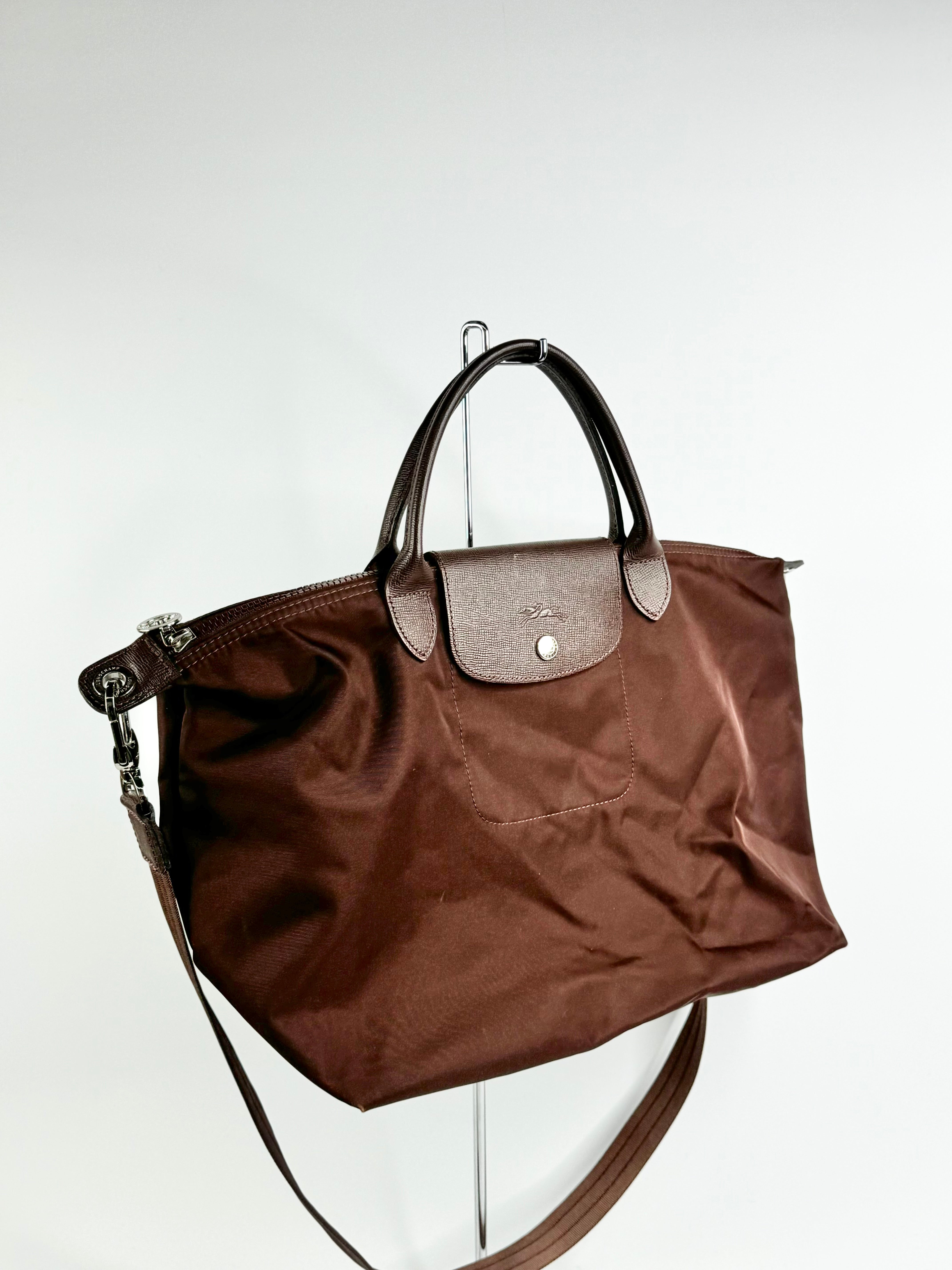 Longchamp Le Pliage Chocolate Brown Bag