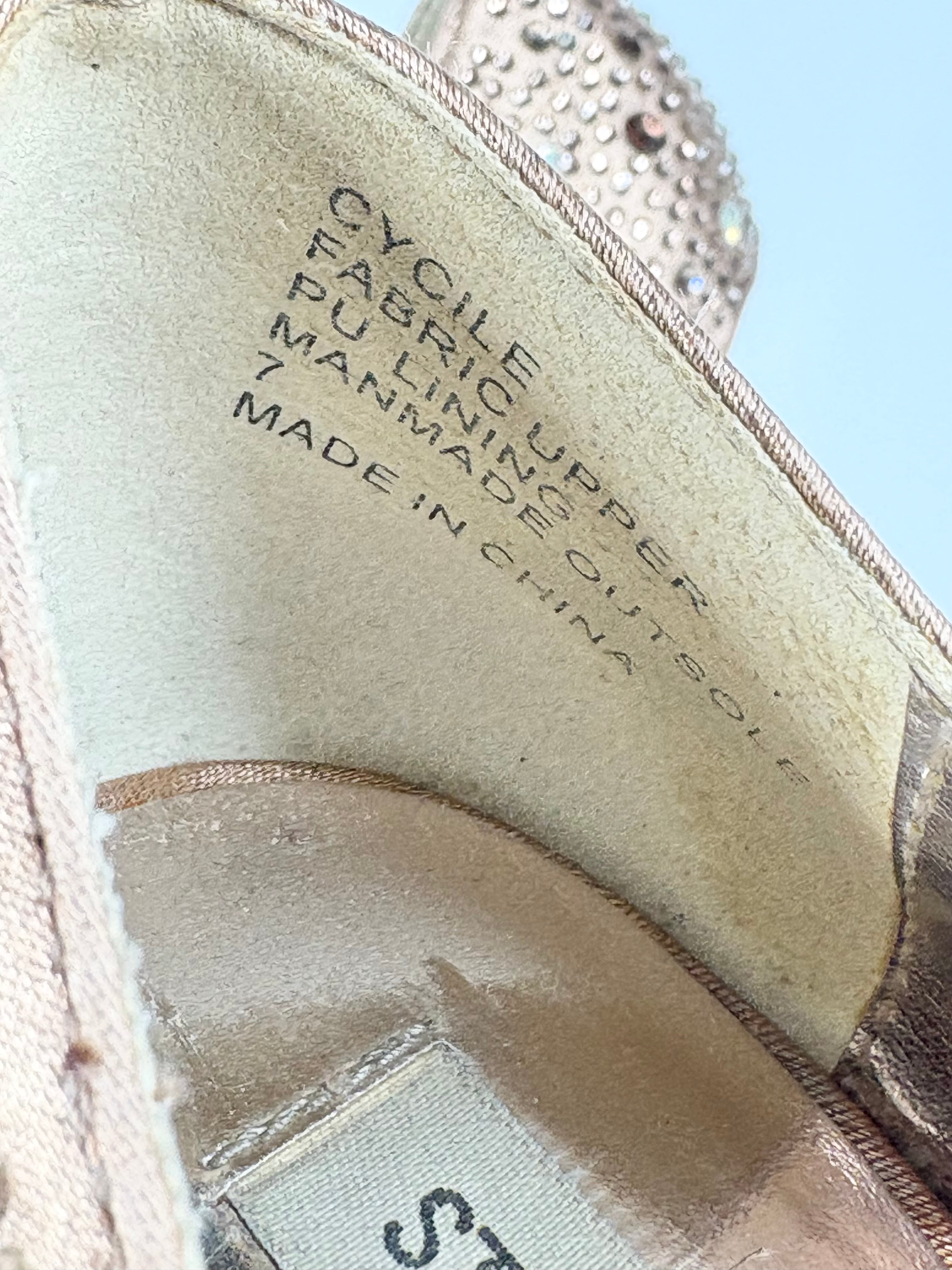 Steve Madden Copper Satin & Rhinestone Embellished 'Cycile' Peep-Toe Pumps - EU37/38