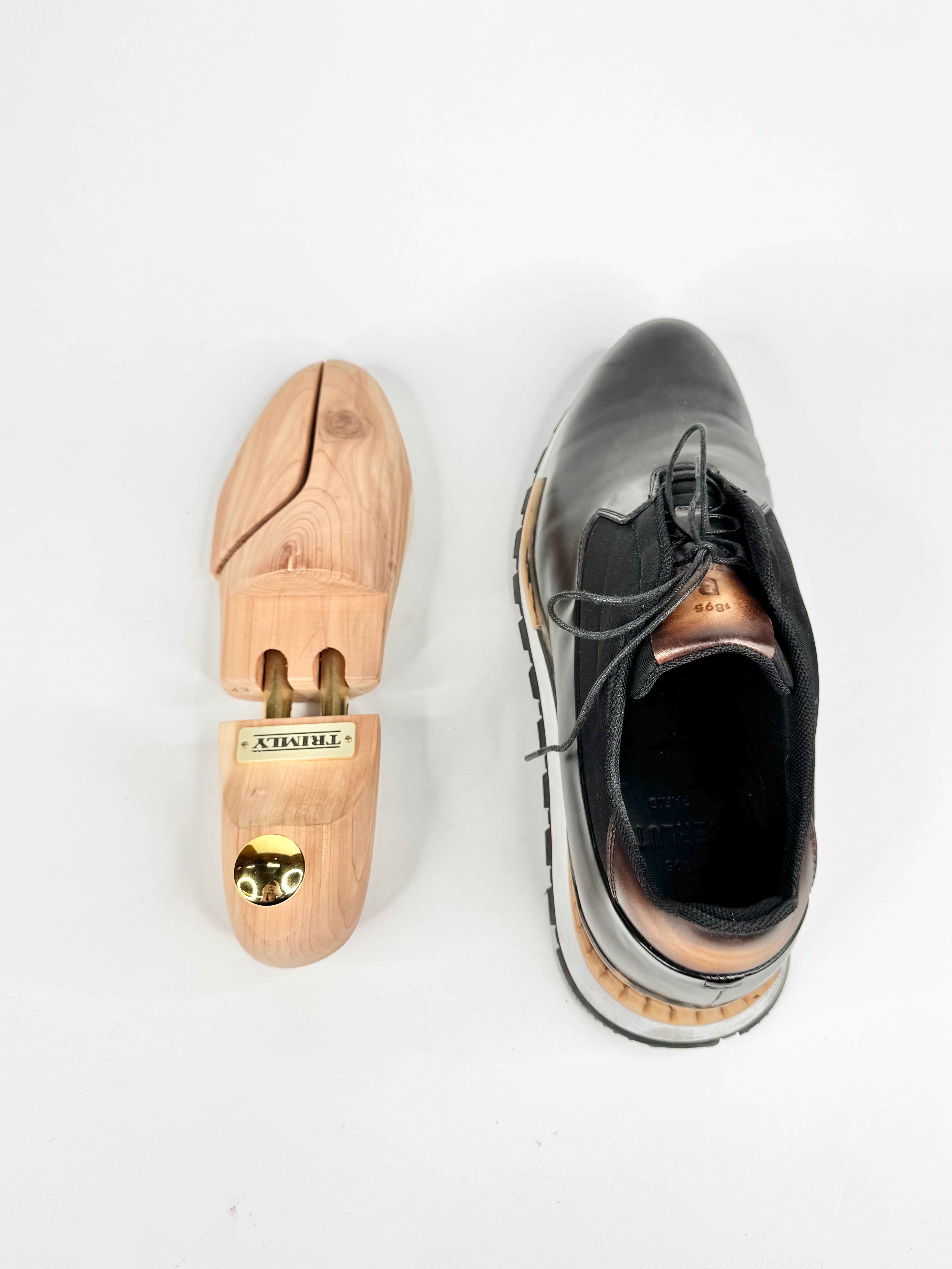 Berluti Black 'Fast Track' Leather Sneakers - EU43.5