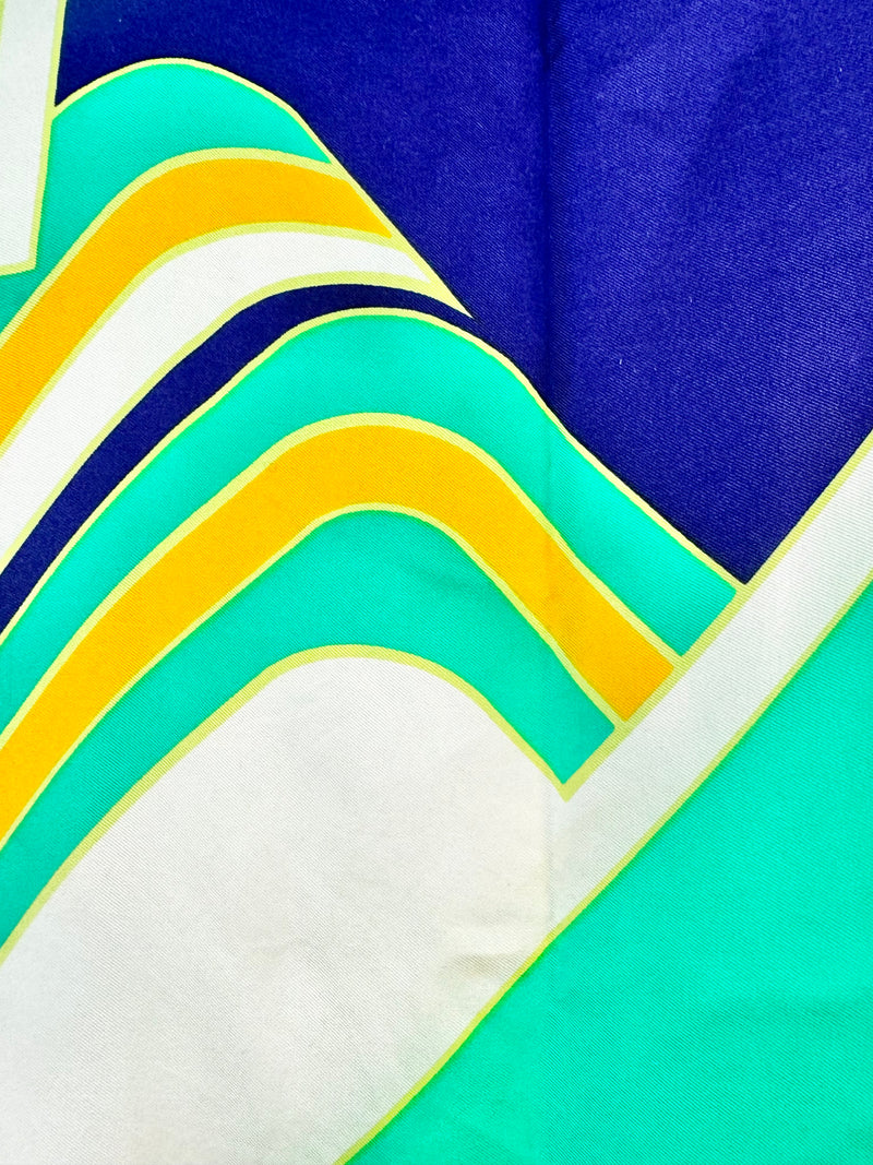 Pierre Cardin Emerald Green Silk Scarf