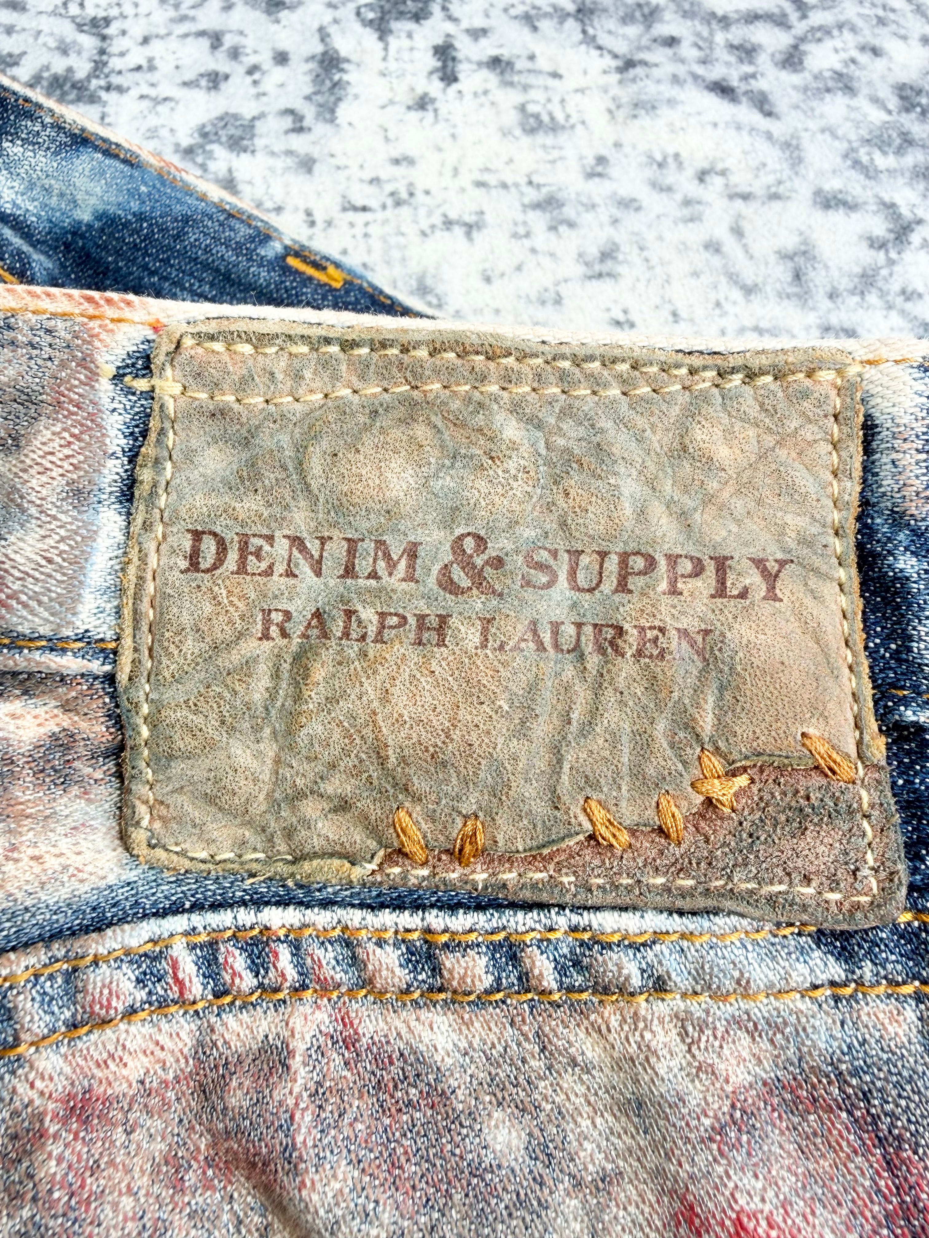 Ralph Lauren Spray Paint Pattern Denim Jeans - 32