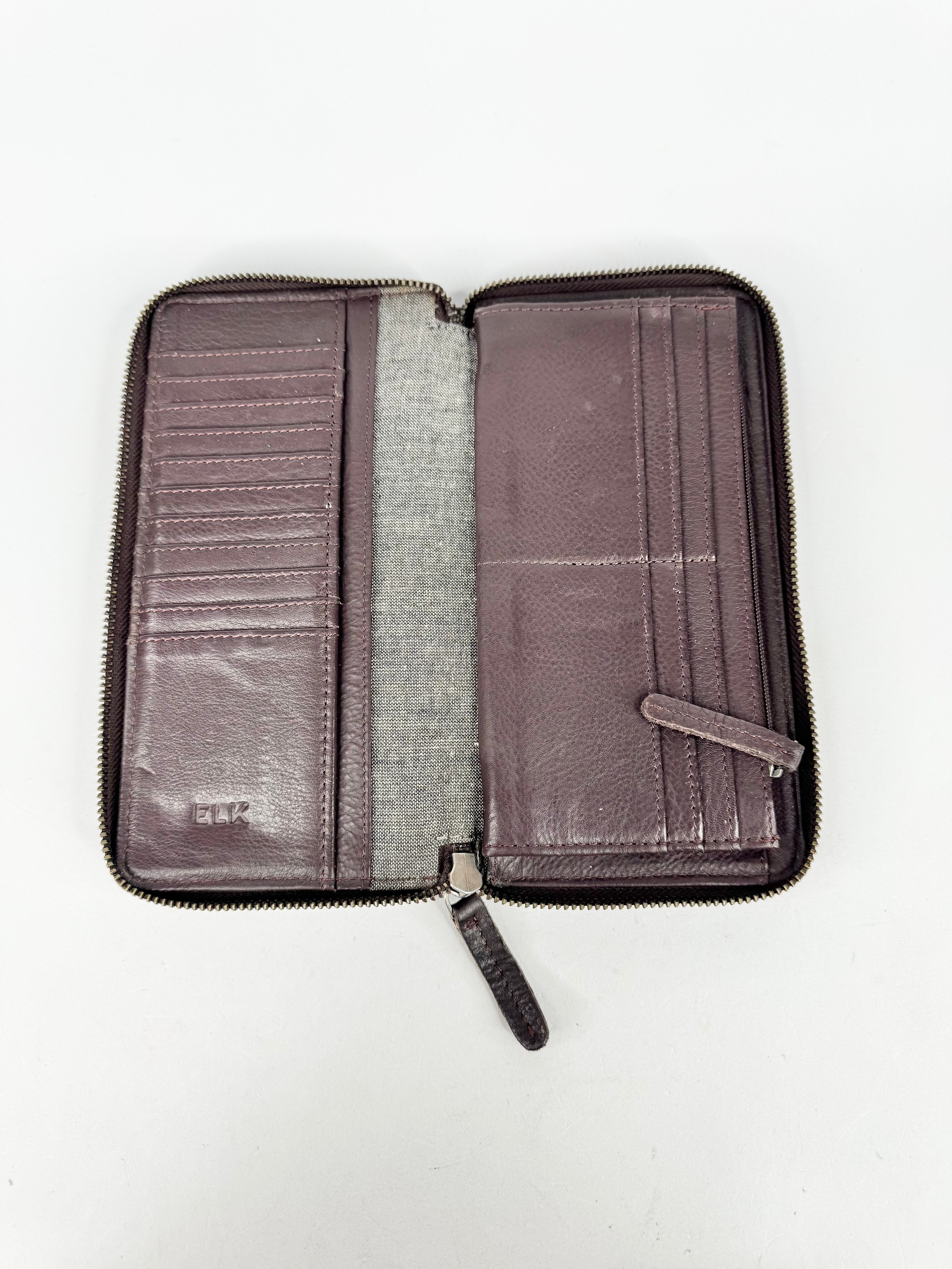 Elk Dark Brown Leather Wallet