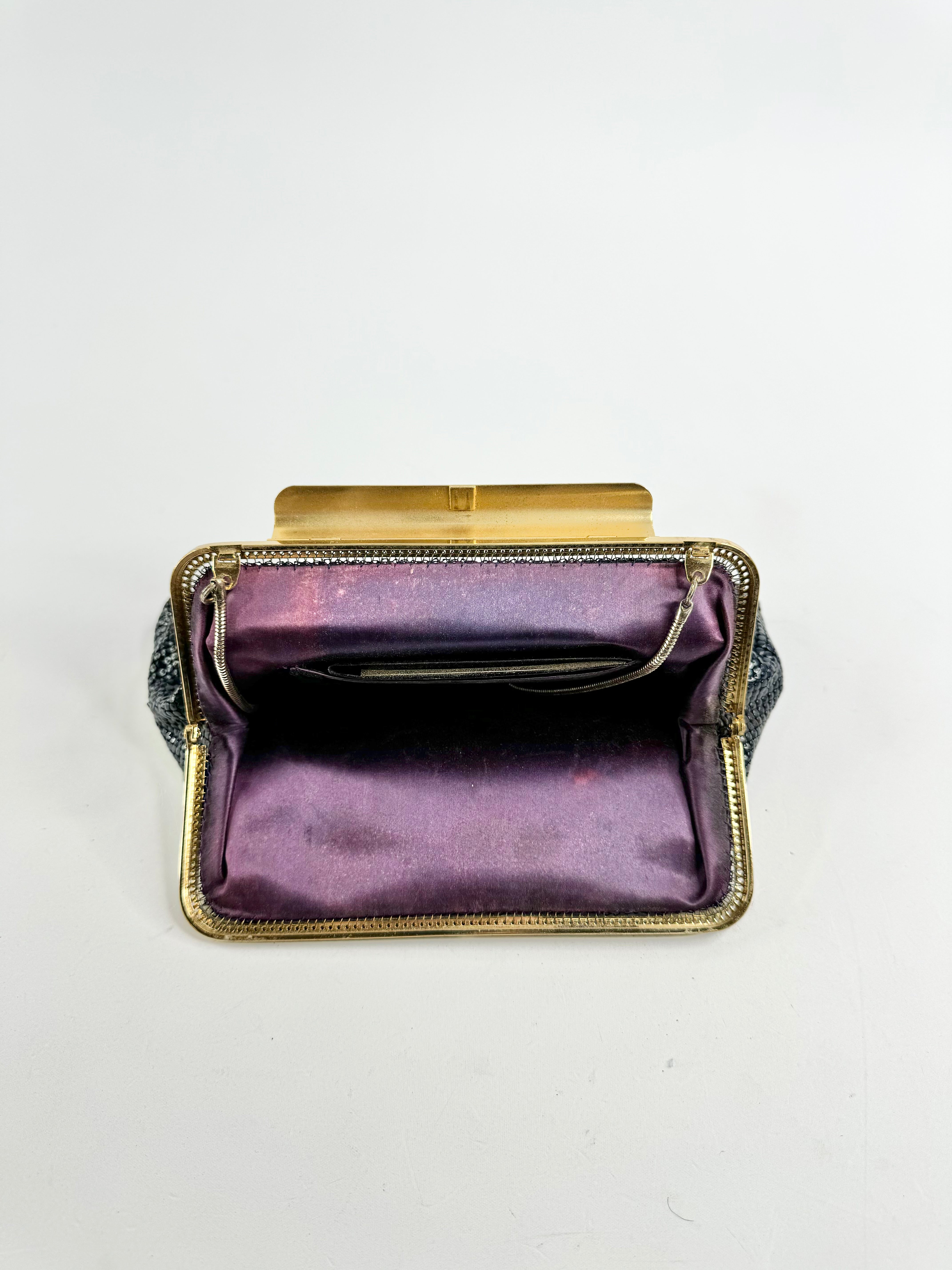 Vintage 80s Midnight Glomesh Bag