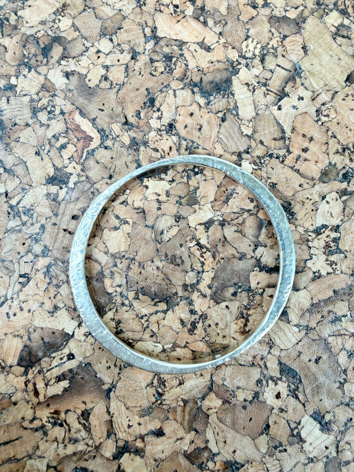 Vintage Hammered Silver Bangle