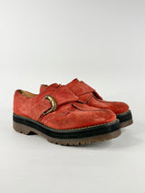Dr. Martens Salmon Suede Buckle-Platform Loafers - EU43