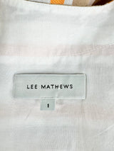 Lee Mathews Striped V-Neck Dress - AU8/10