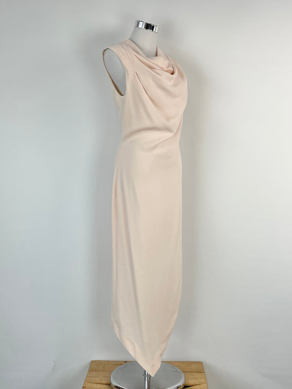 Willow Peach Cowl-Neck Sleeveless Midi Dress - AU8