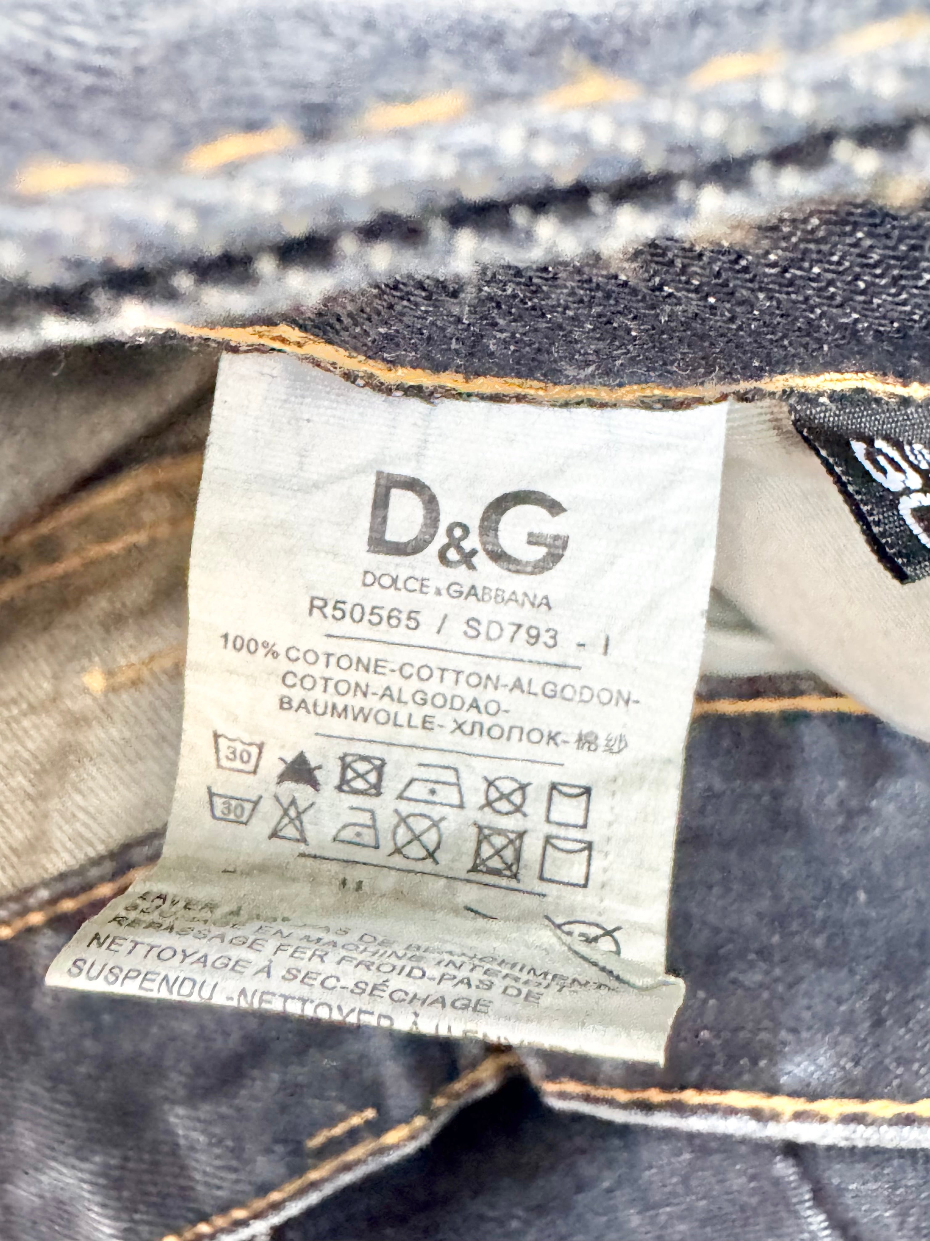 Dolce & Gabbana D&G Distressed Indigo Slim Leg Jeans - 30