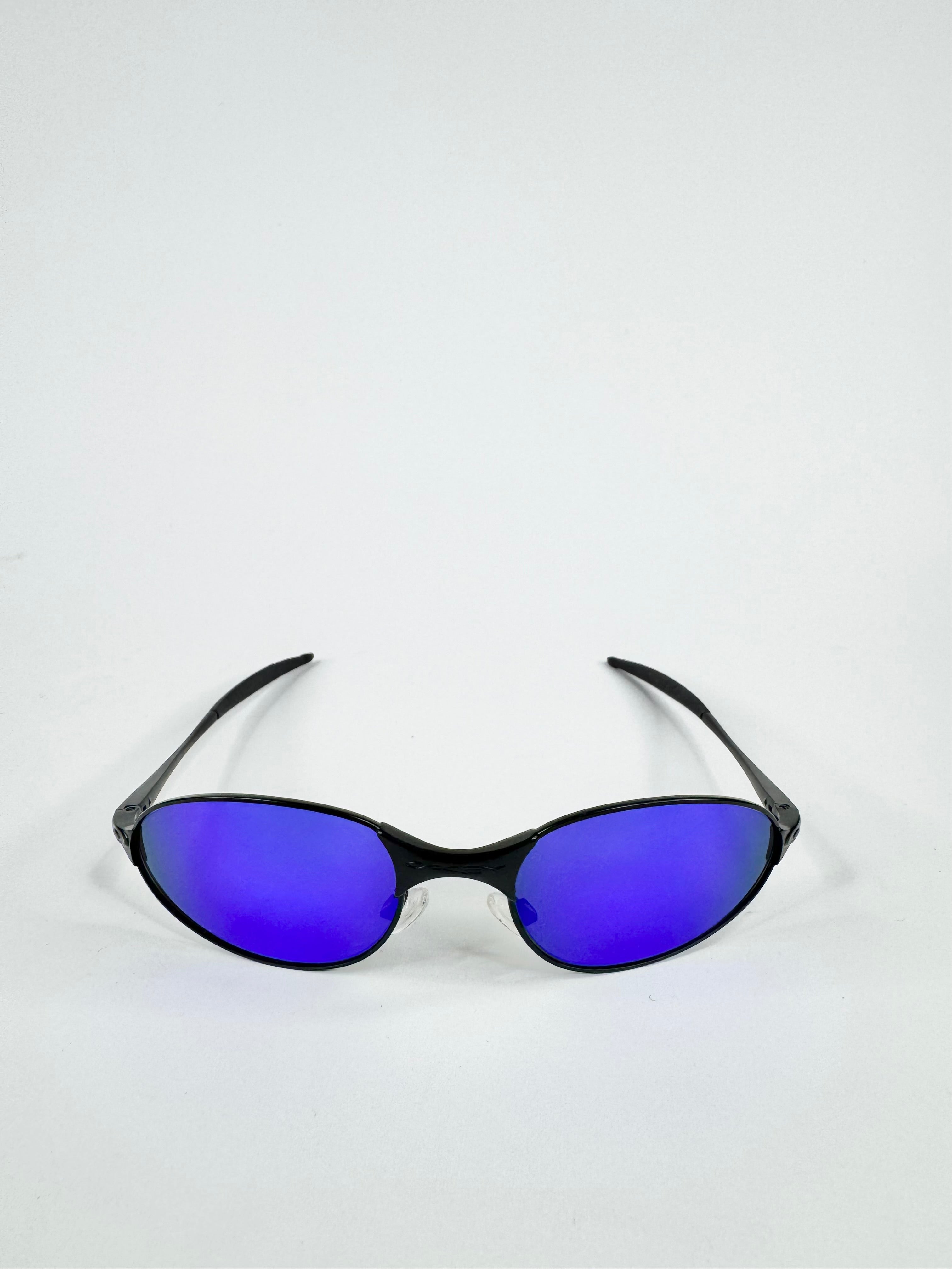 Vintage Oakley E-Wire Blue Mirrored Sunglasses