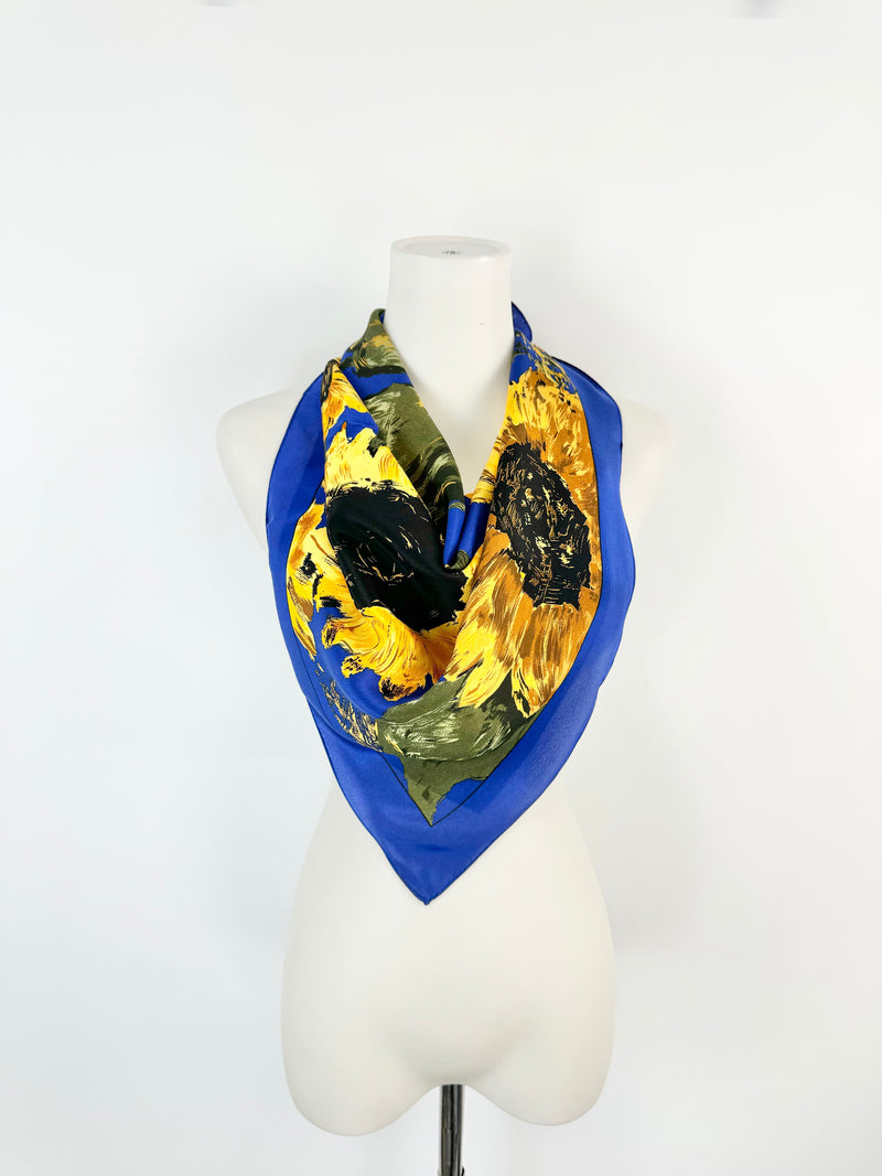 Vintage Metropolitan Museum of Art Impressionist Sunflowers Scarf
